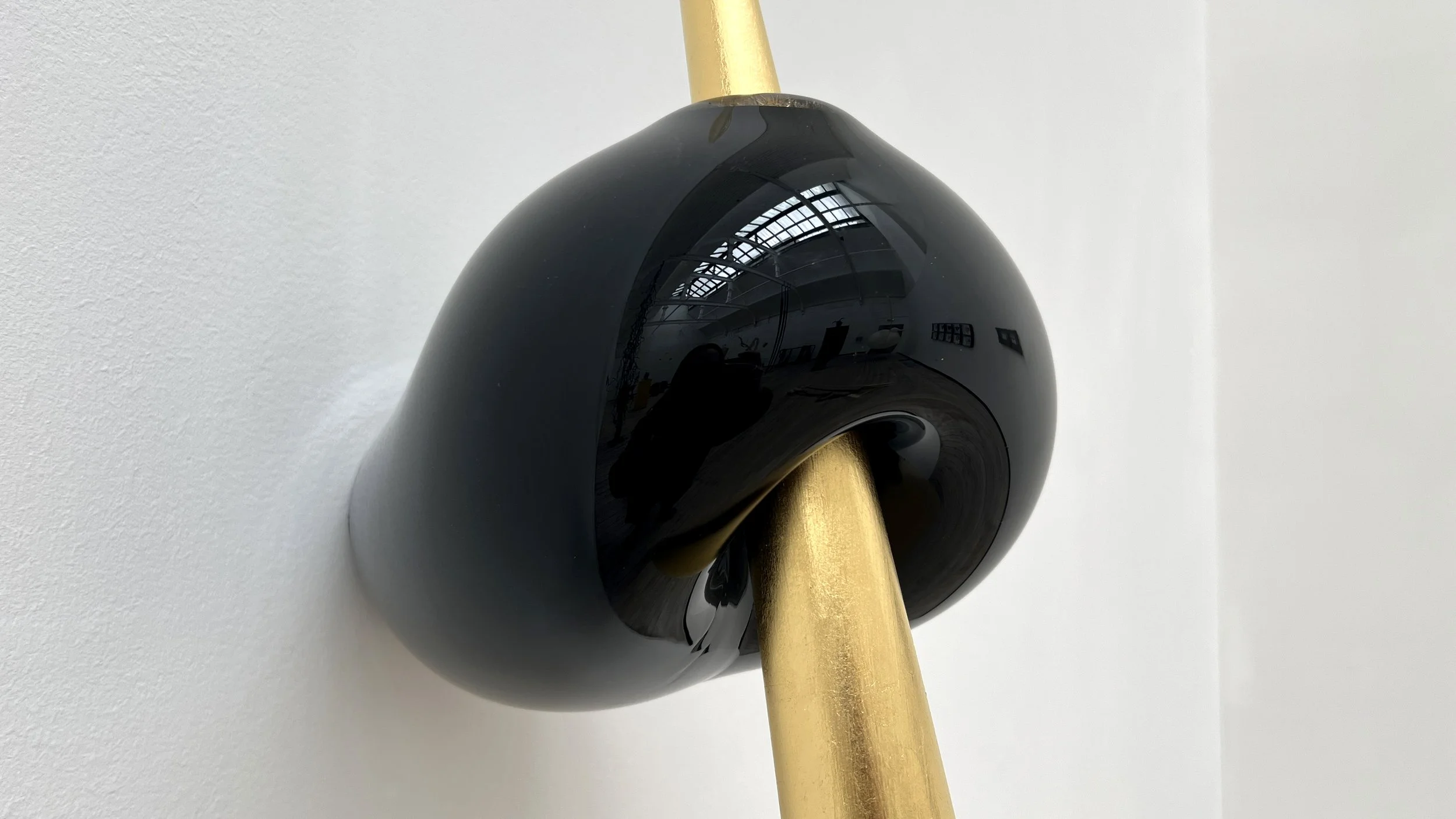 Glass, wood, 24ct gold sculpture, Solace of Rupture, Alexandra Carr