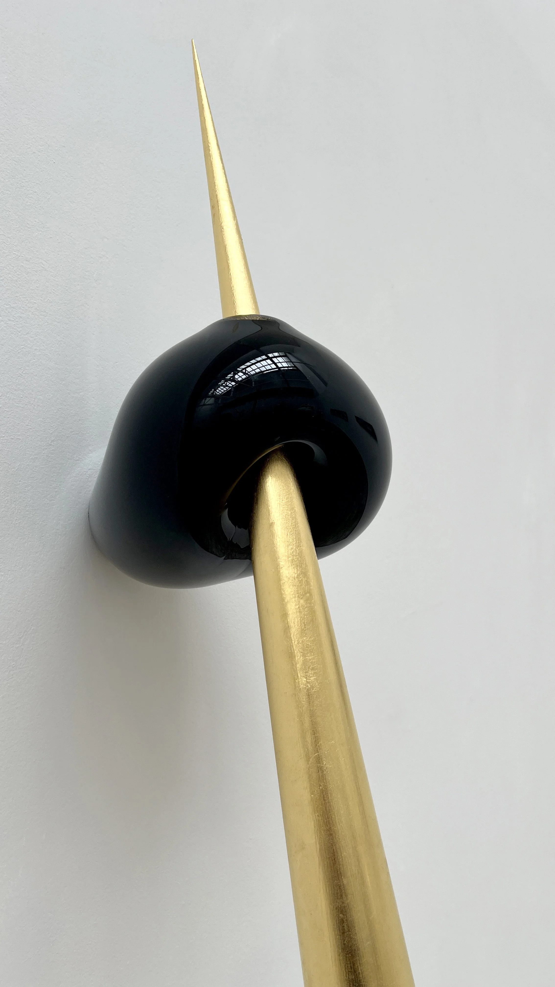 Glass, wood, 24ct gold sculpture, Solace of Rupture, Alexandra Carr