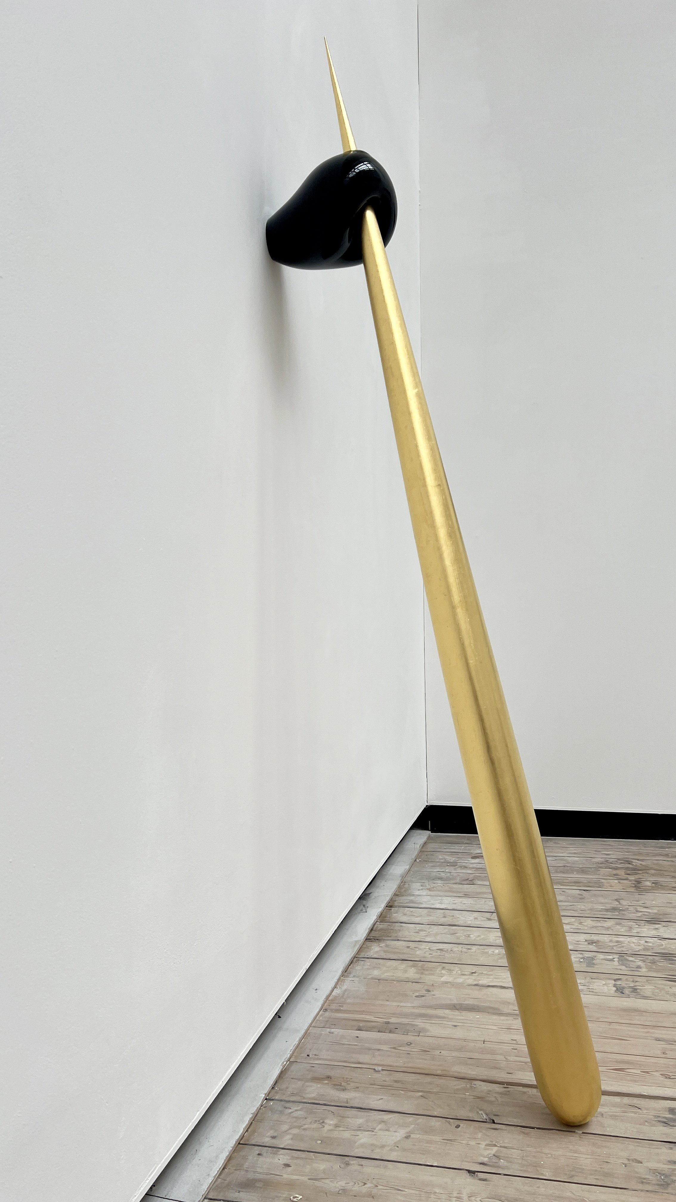 Glass, wood, 24ct gold sculpture, Solace of Rupture, Alexandra Carr