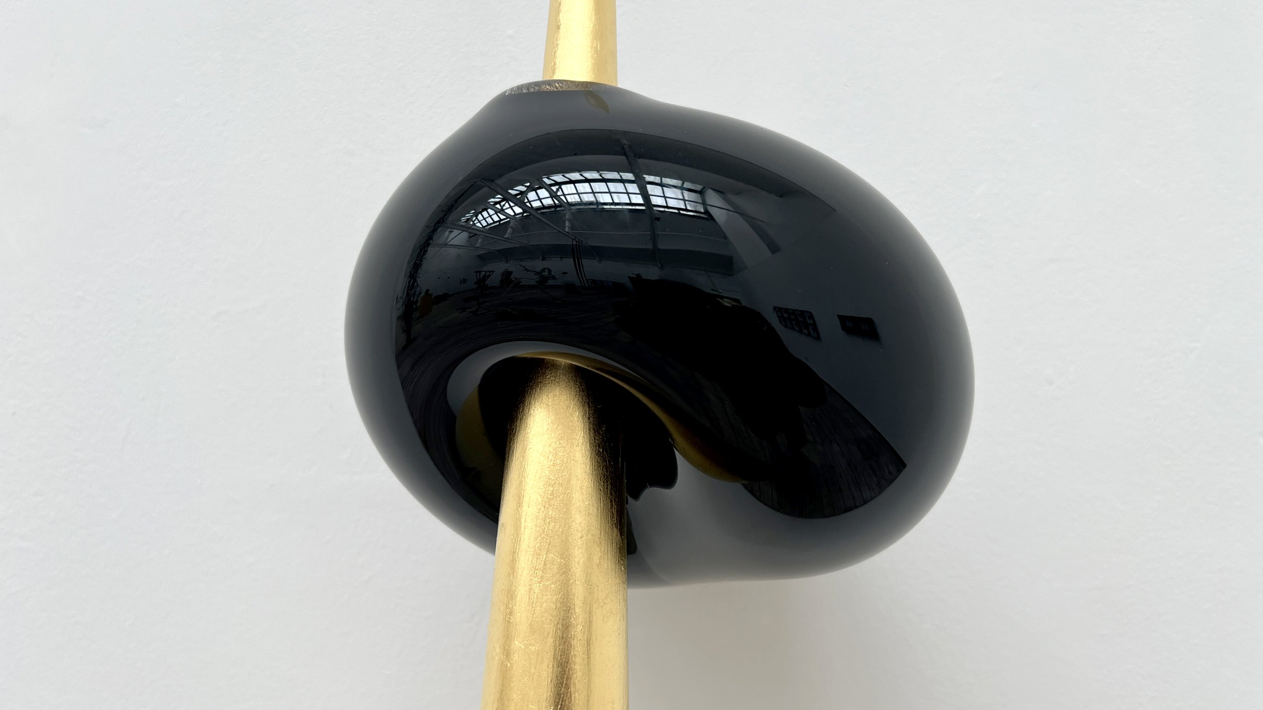 Glass, wood, 24ct gold sculpture, Solace of Rupture, Alexandra Carr