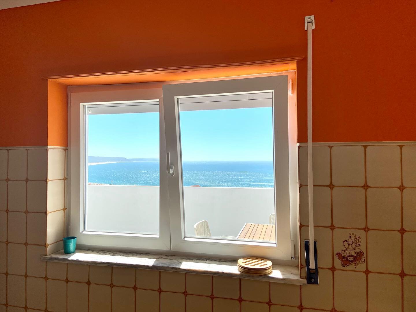 Last November I shared with you photos of this tired old apartment with a gorgeous view over Nazar&eacute; and the Atlantic Ocean. Nine months later, what a change. Bright, airy and light holiday home is awaiting its guests. My family was the first l