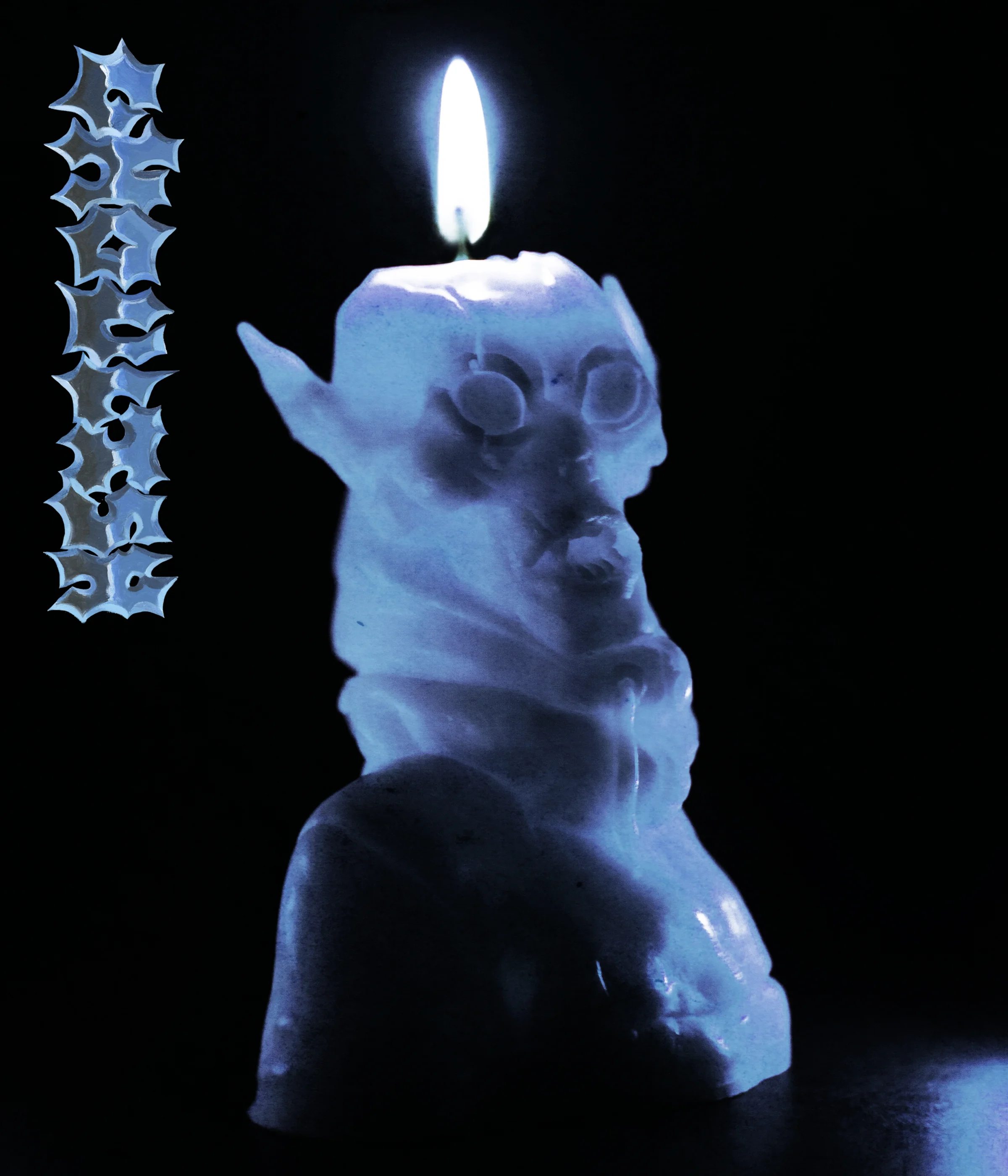 GHOULISH WAX CANDLE made from silicone mold.