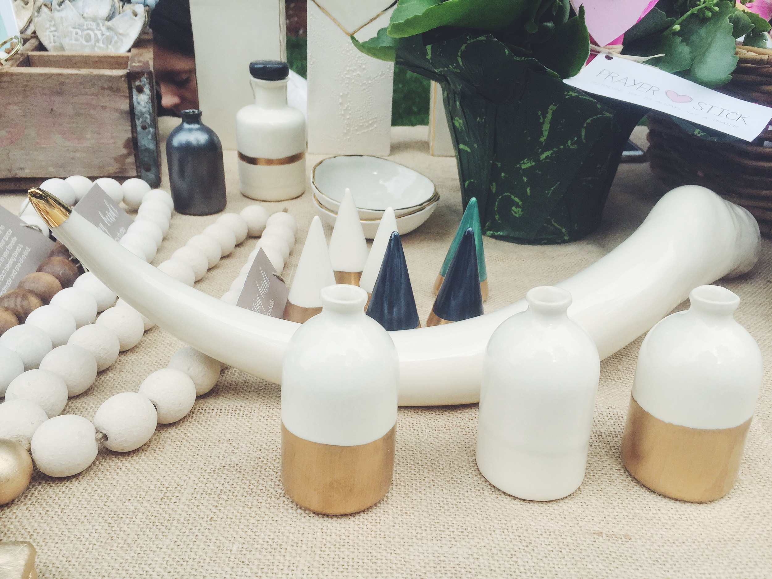 Honeycomb Studio, Bud Vases + Ring Holders + White Porcelain Antler 