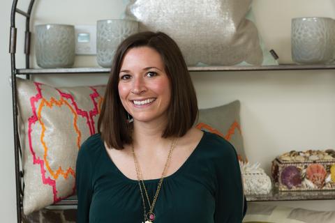 Whitney Caudle, half of the mother-daughter design team behind Piper Pillows.