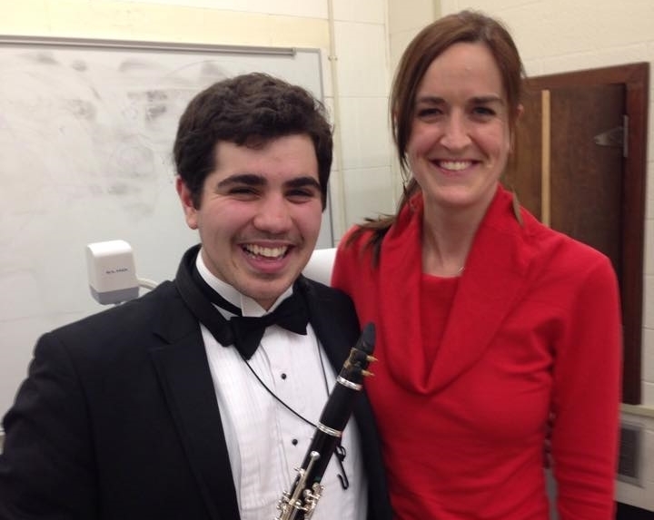 Dr. Jones with soloist Stephen Borodkin after his performance of Rhapsody in Blue.