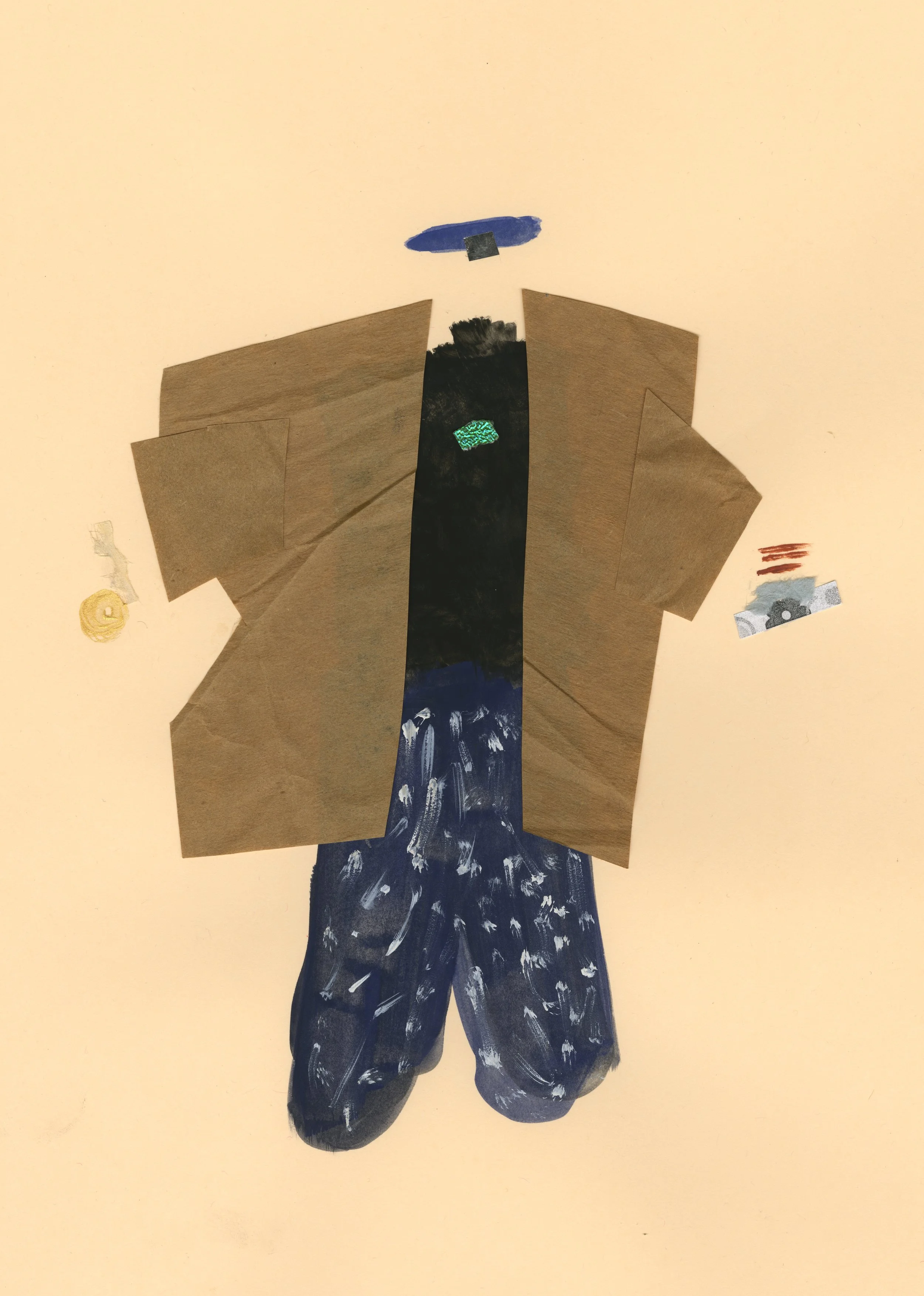 Business Casual Witch Boy Gouache and Collage 2016