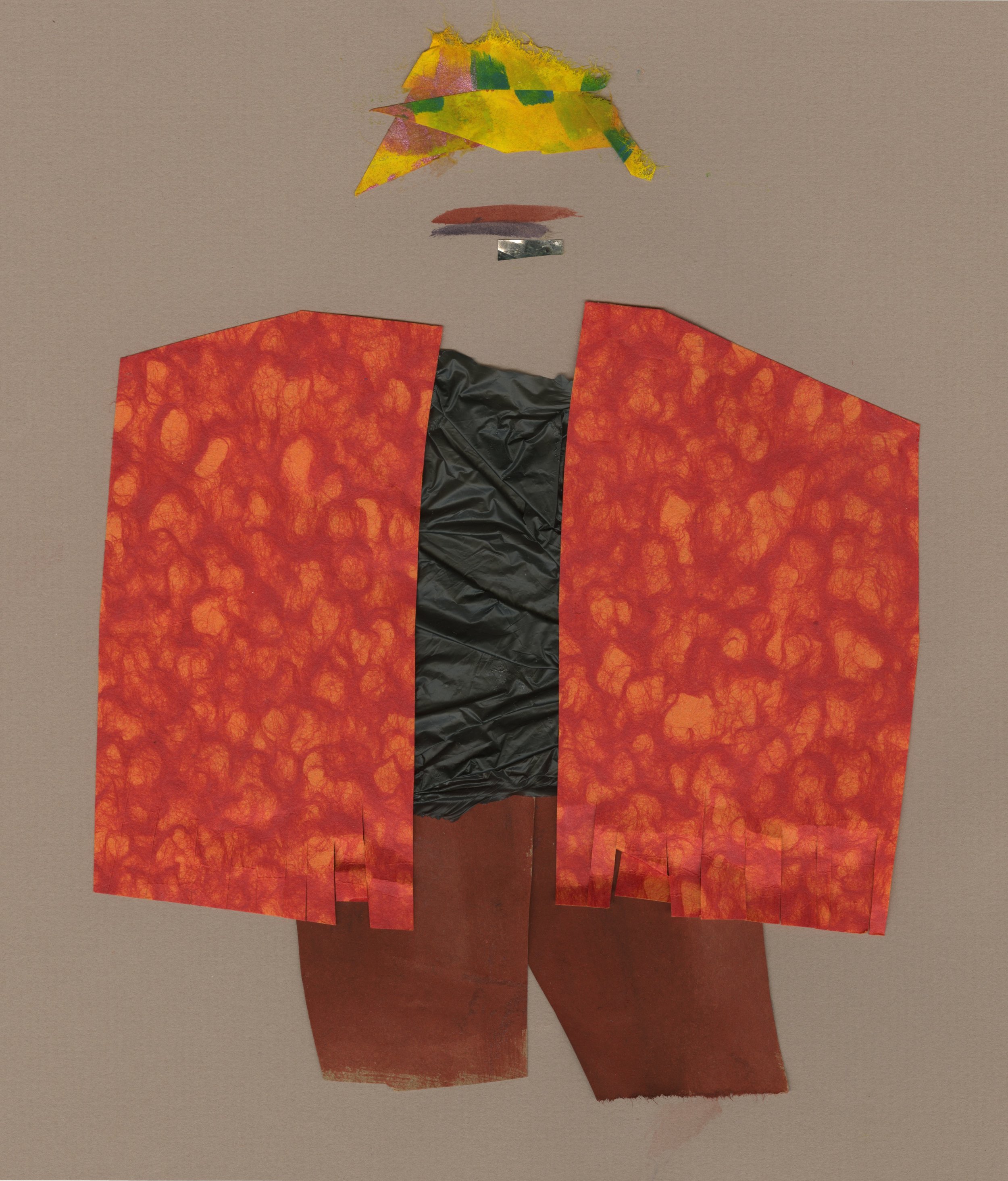 Spooky Sunbather Gouache and Collage 2016