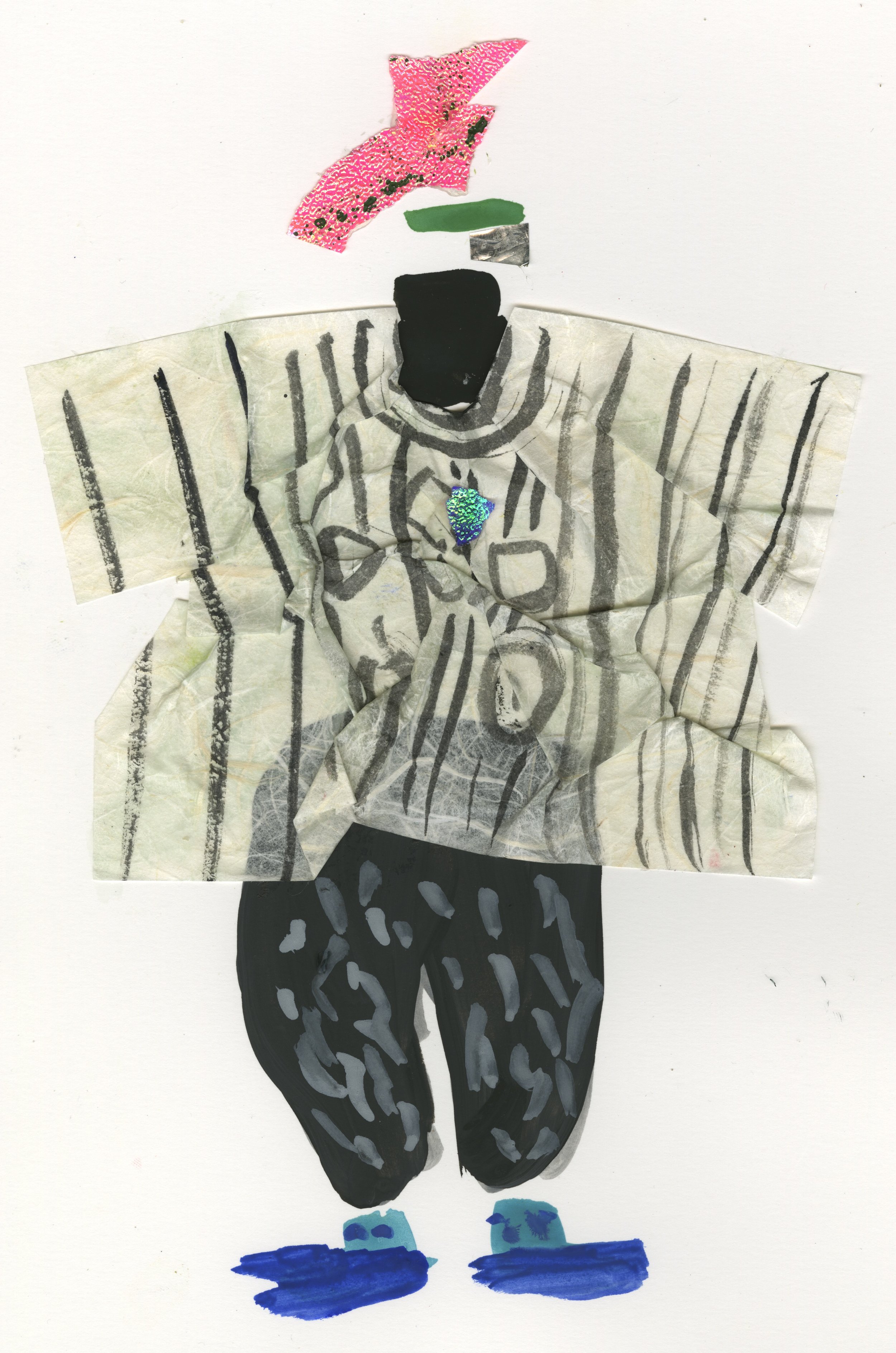 Seanc é Knowles Gouache and Collage 2016