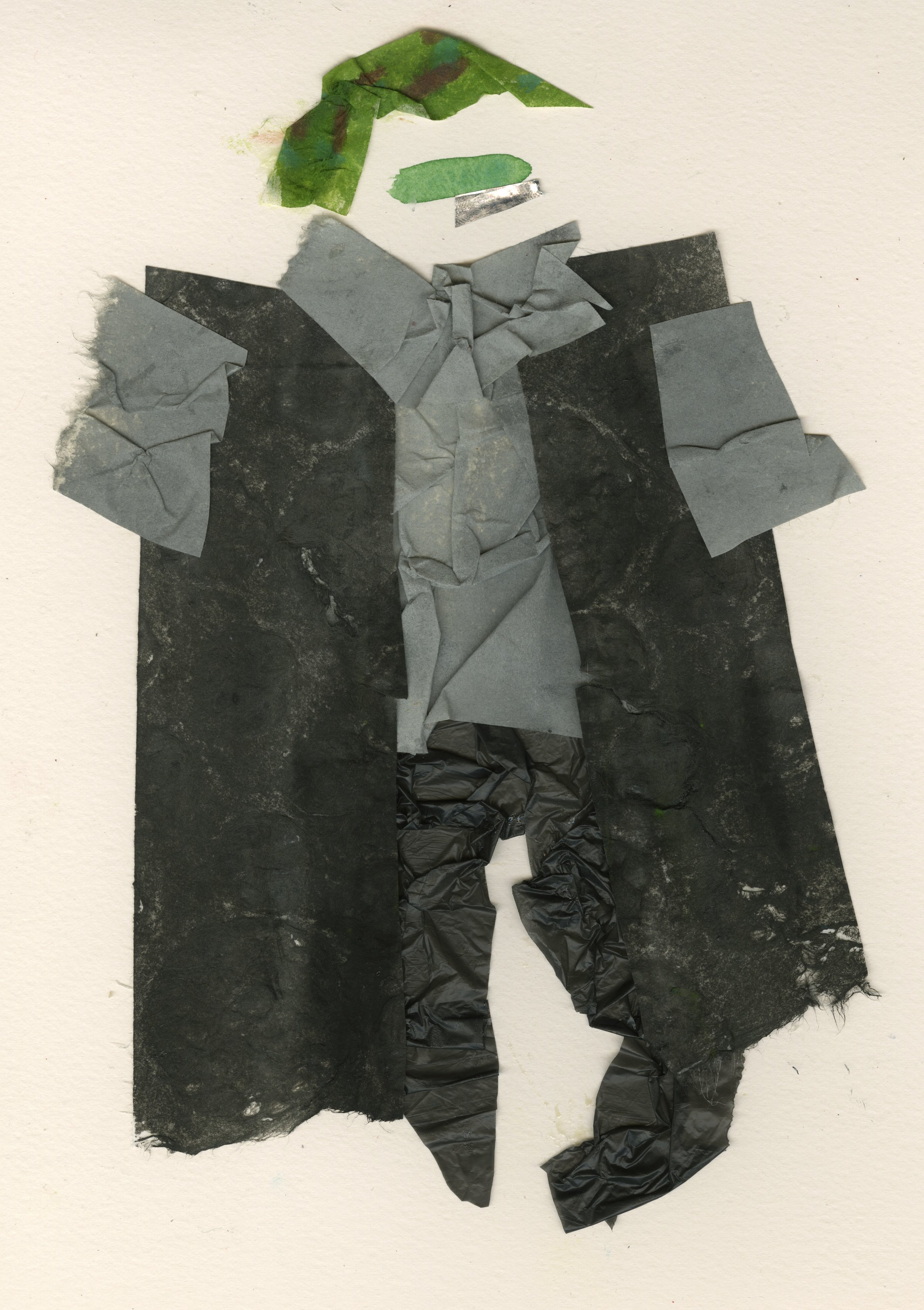   Druid Boy Leaves the Forest   Gouache and Collage  2016 