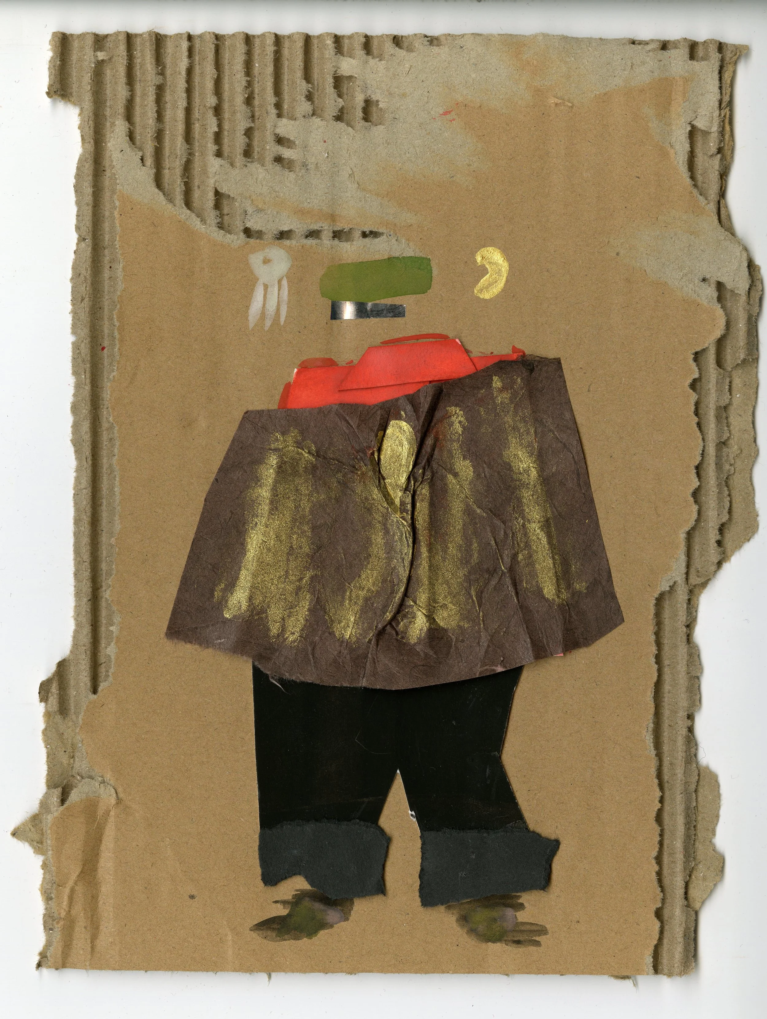 Black Magic Boy Gouache and Collage 2016