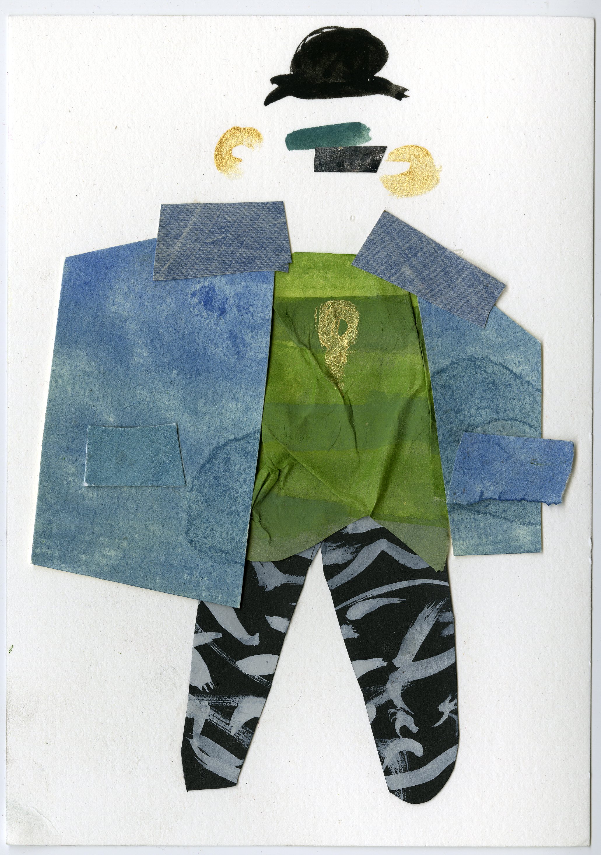   Crust Punk Sweater Baby   Gouache and Collage  2016 