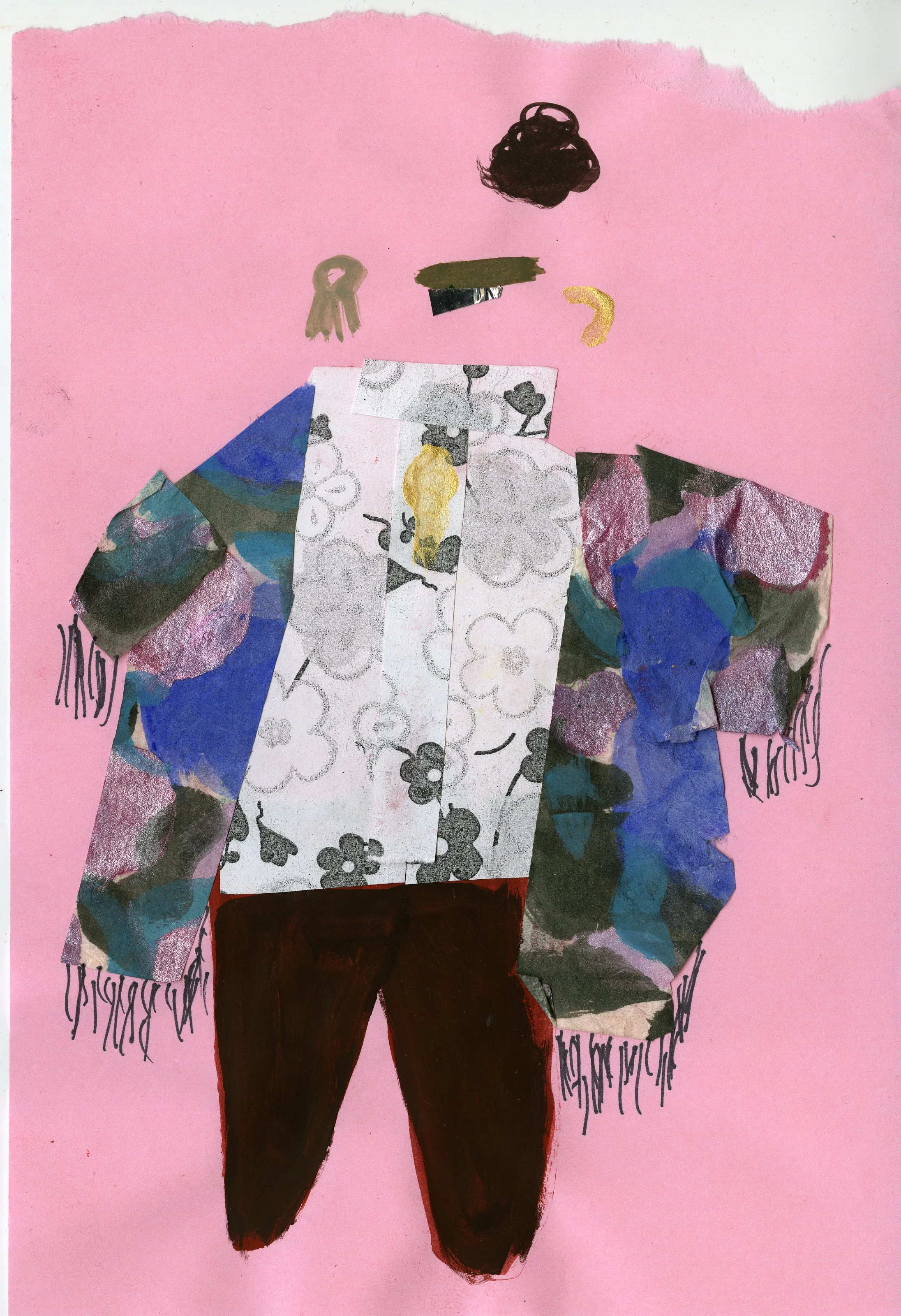 Gothic Garden Baby Gouache and Collage 2016
