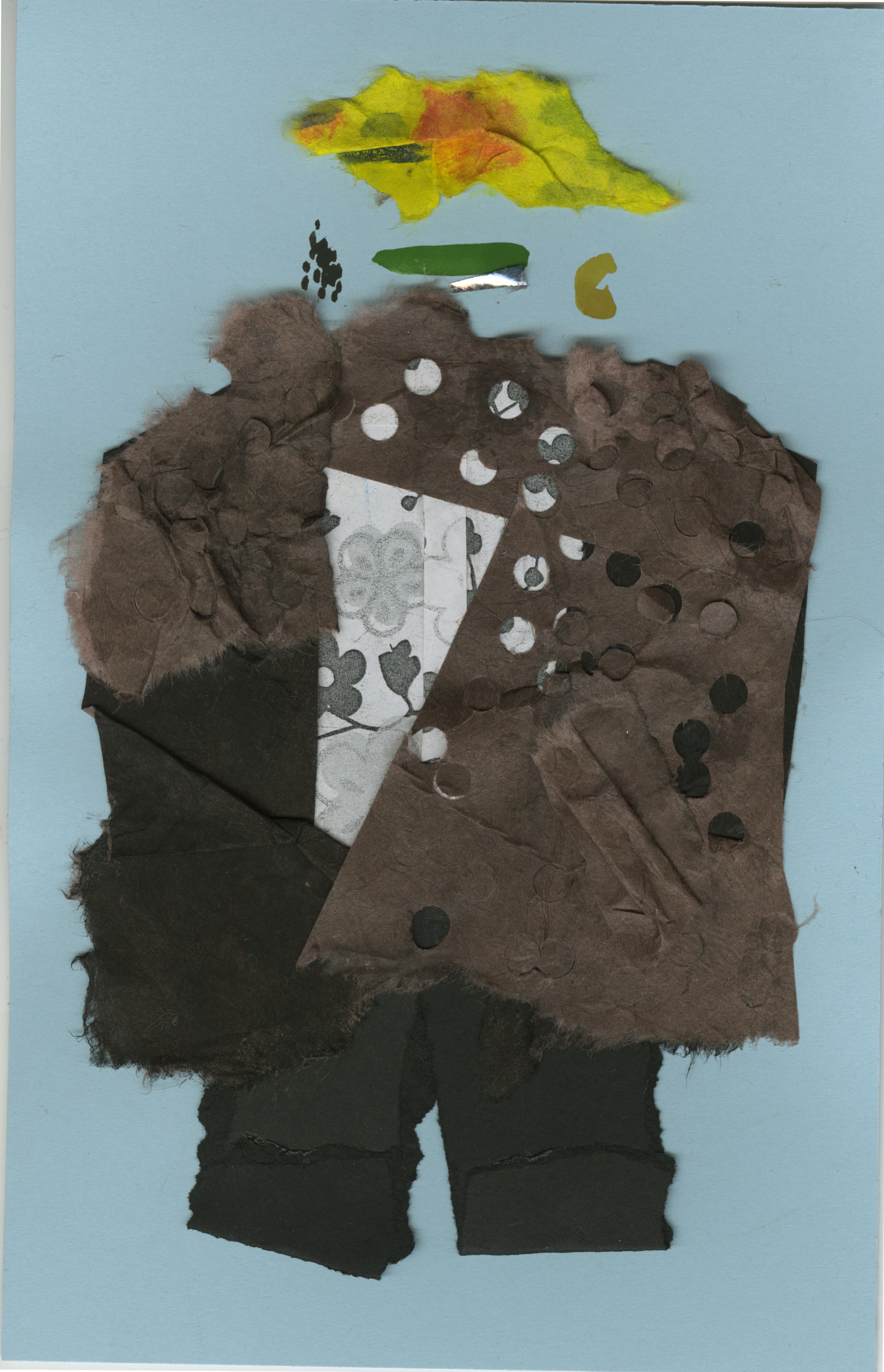 Baba Yaga Boy Gouache and Collage 2016
