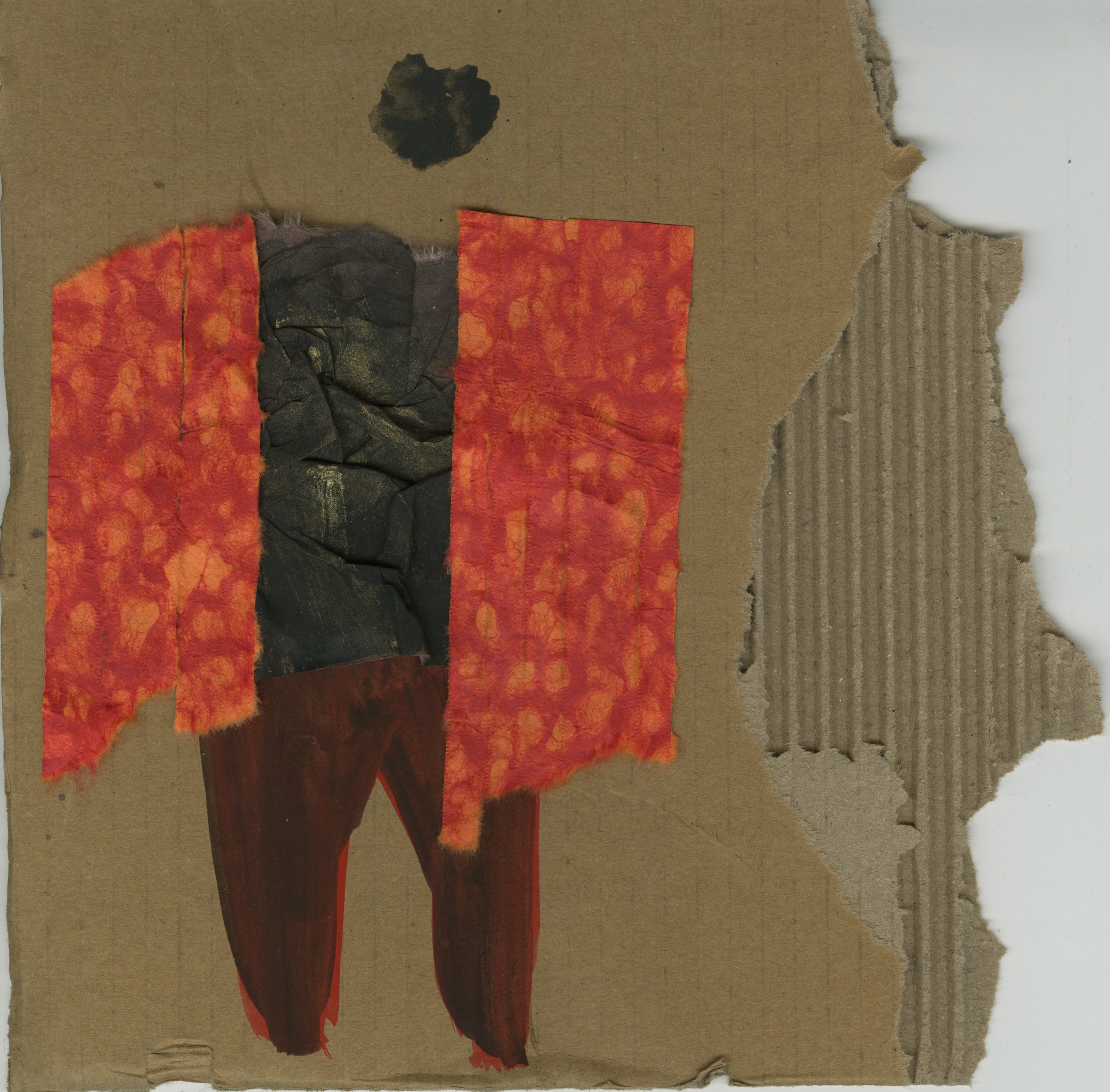 Baggy and Loose for the Holidays Gouache and Collage 2016