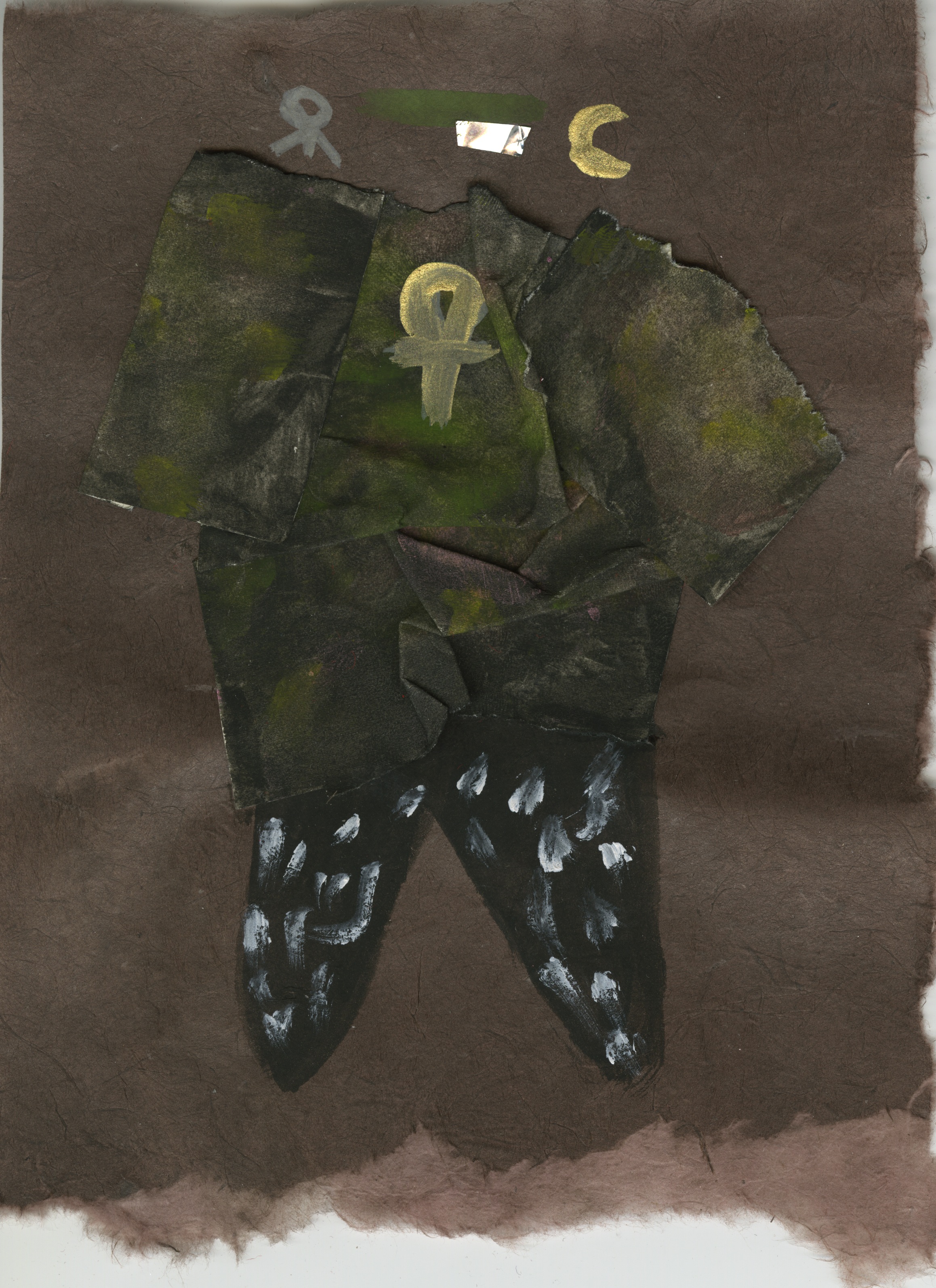 Grey Prince Gouache and Collage 2016