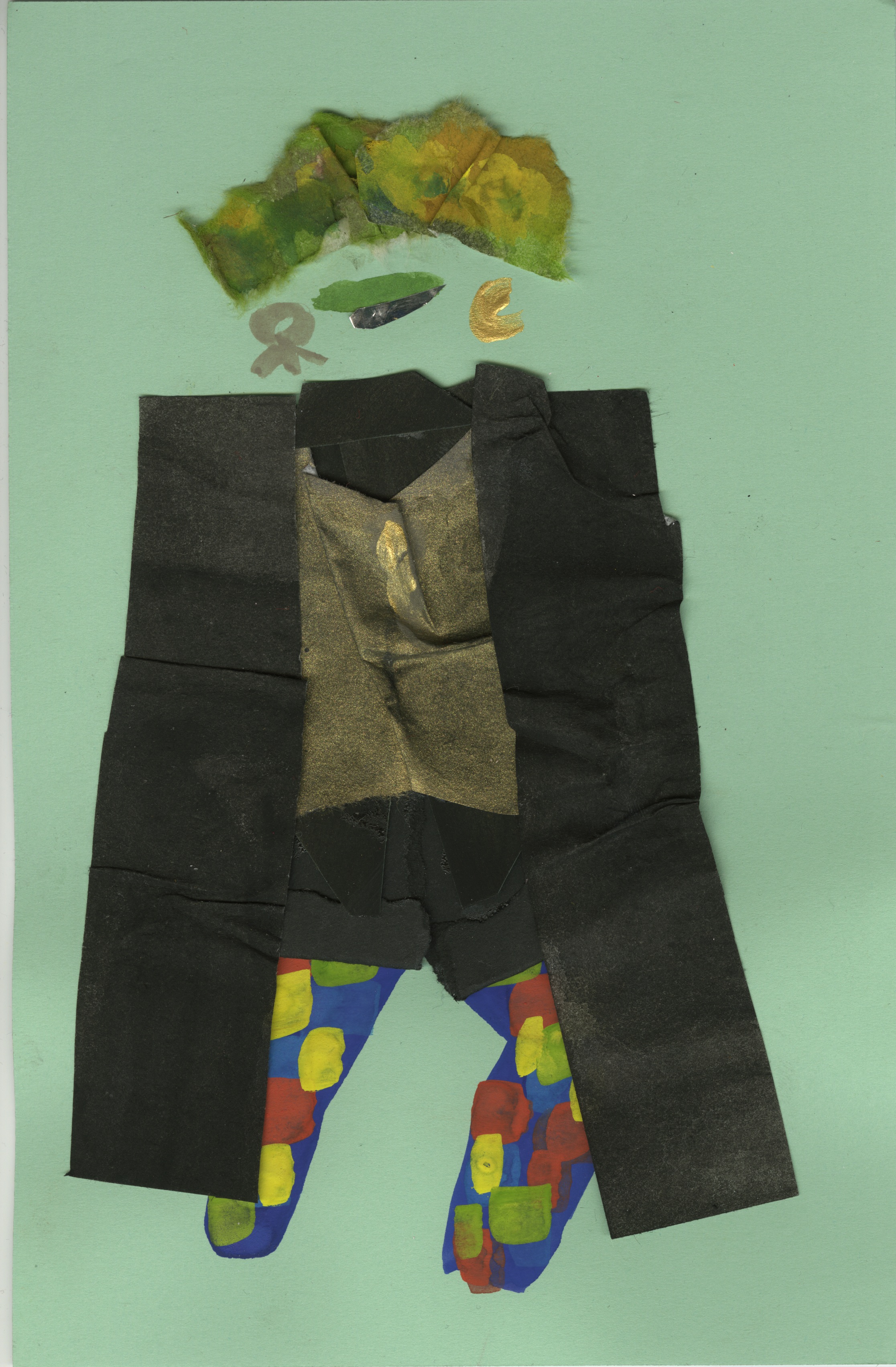 Wicked Witch of the West Bluff Gouache and Collage 2016