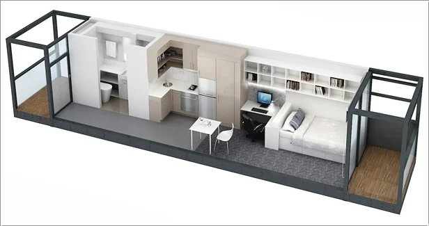 Image result for shipping container apartment single