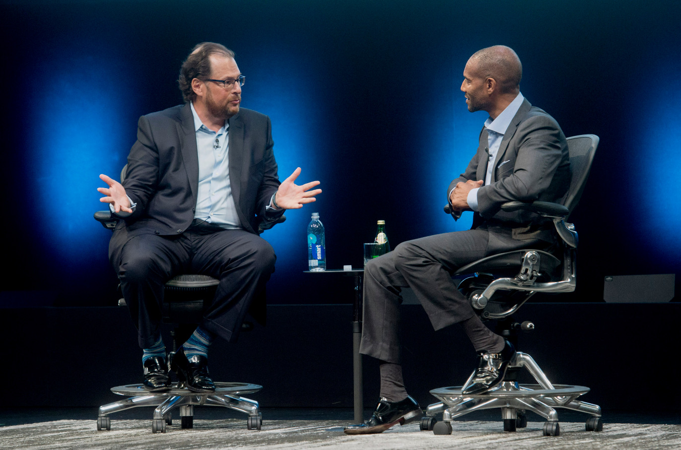 Marc Benioff and Tony Prophet, Salesforce Image Source: TechCrunch