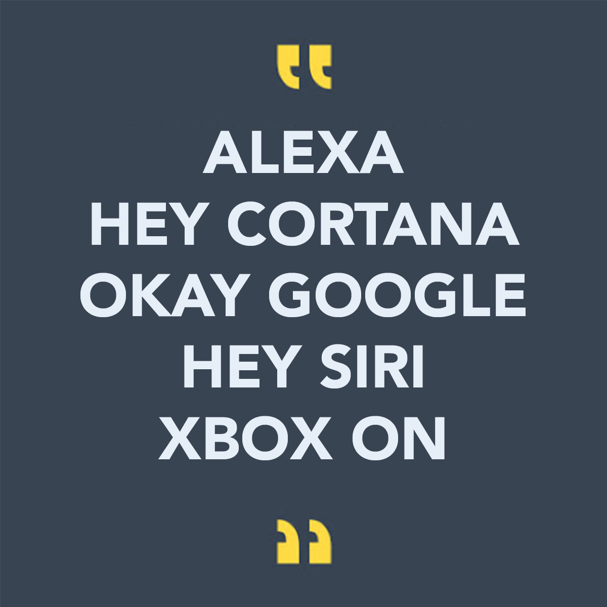Common "wake words" for popular devices