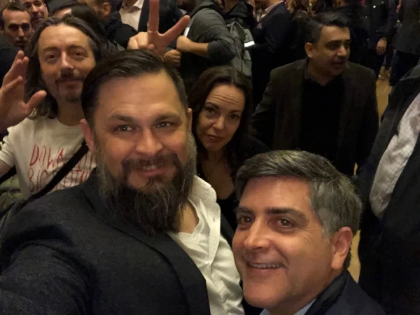 (Left to Right) Marco Ciappelli, Scott Scheferman, Selena Templeton (background), Sean Martin