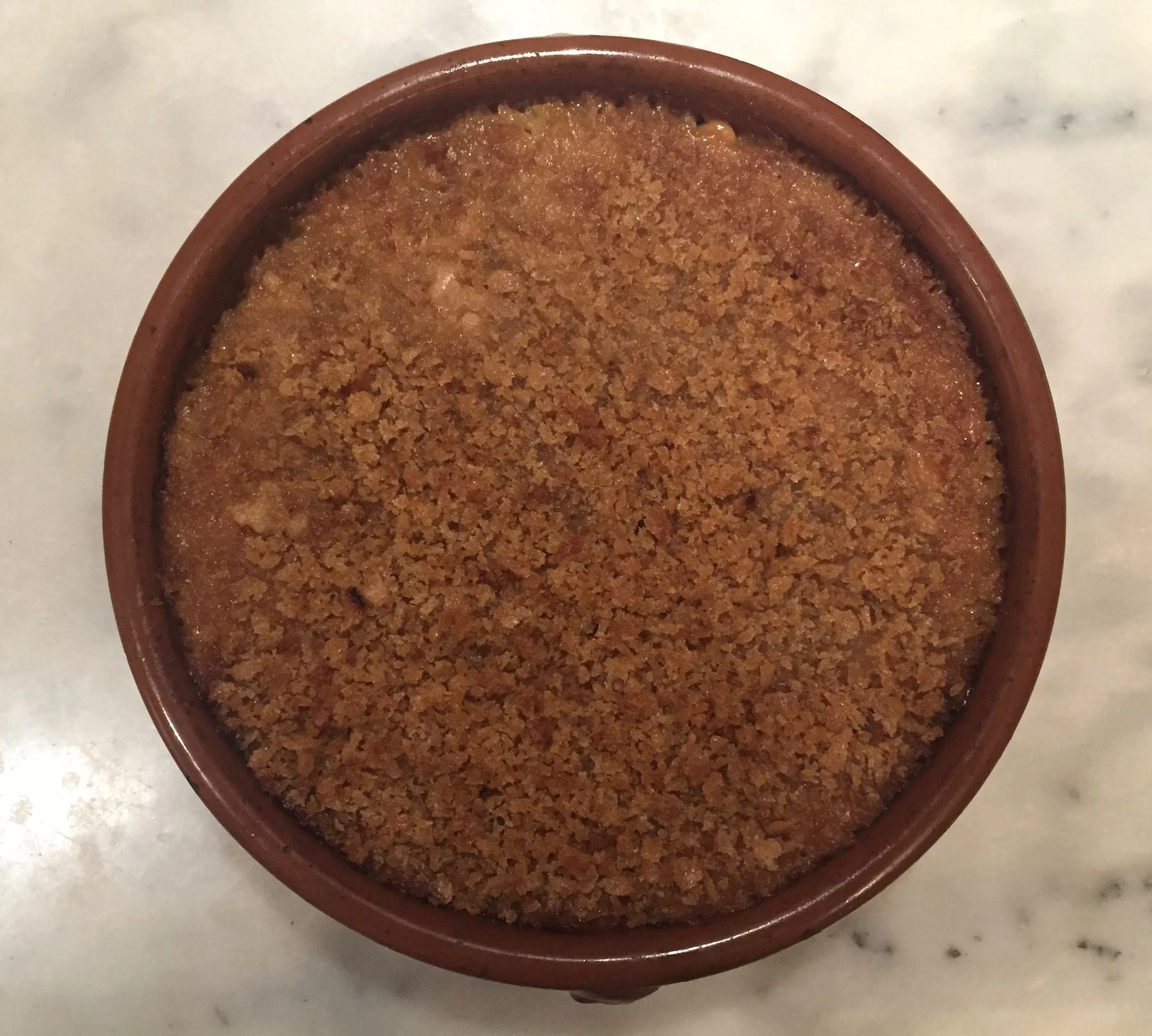 Cassoulet, crust broken many times