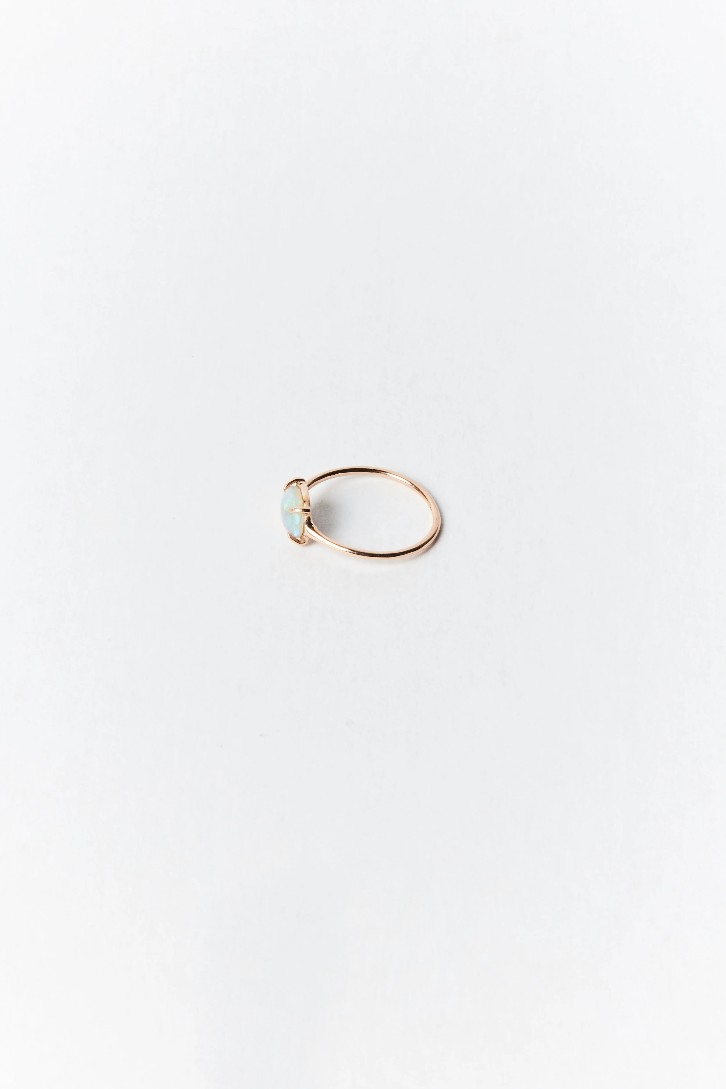 Australian Black Crystal Opal Classic Ring