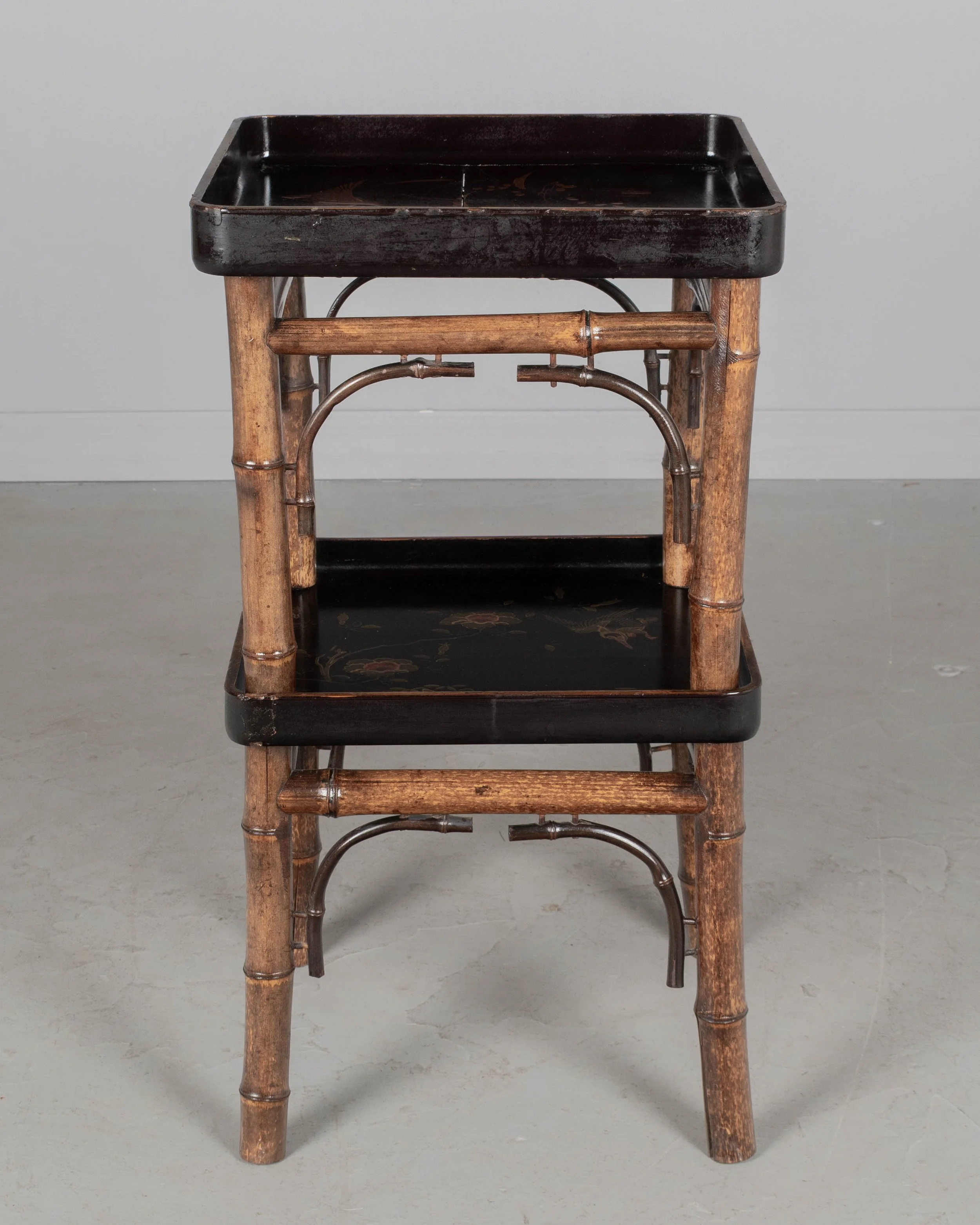 French Japonisme Bamboo Side Table