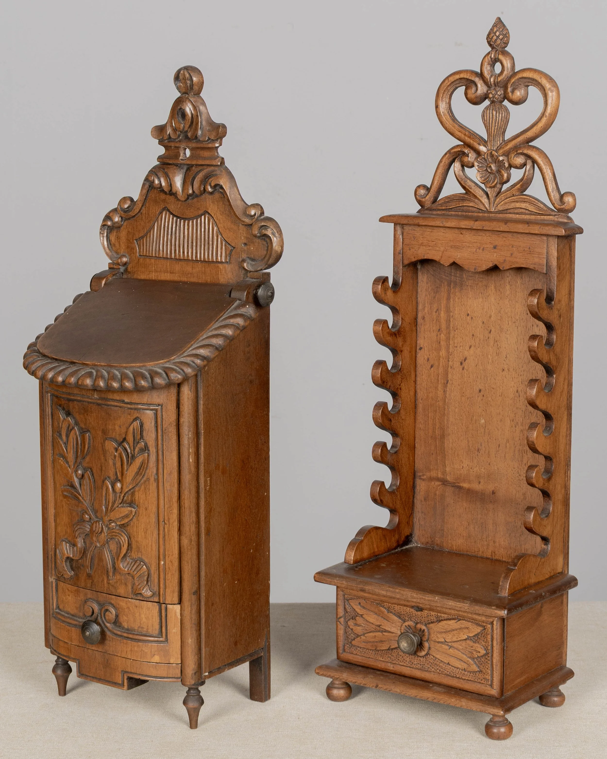 A set of two French Provencal decorative boxes