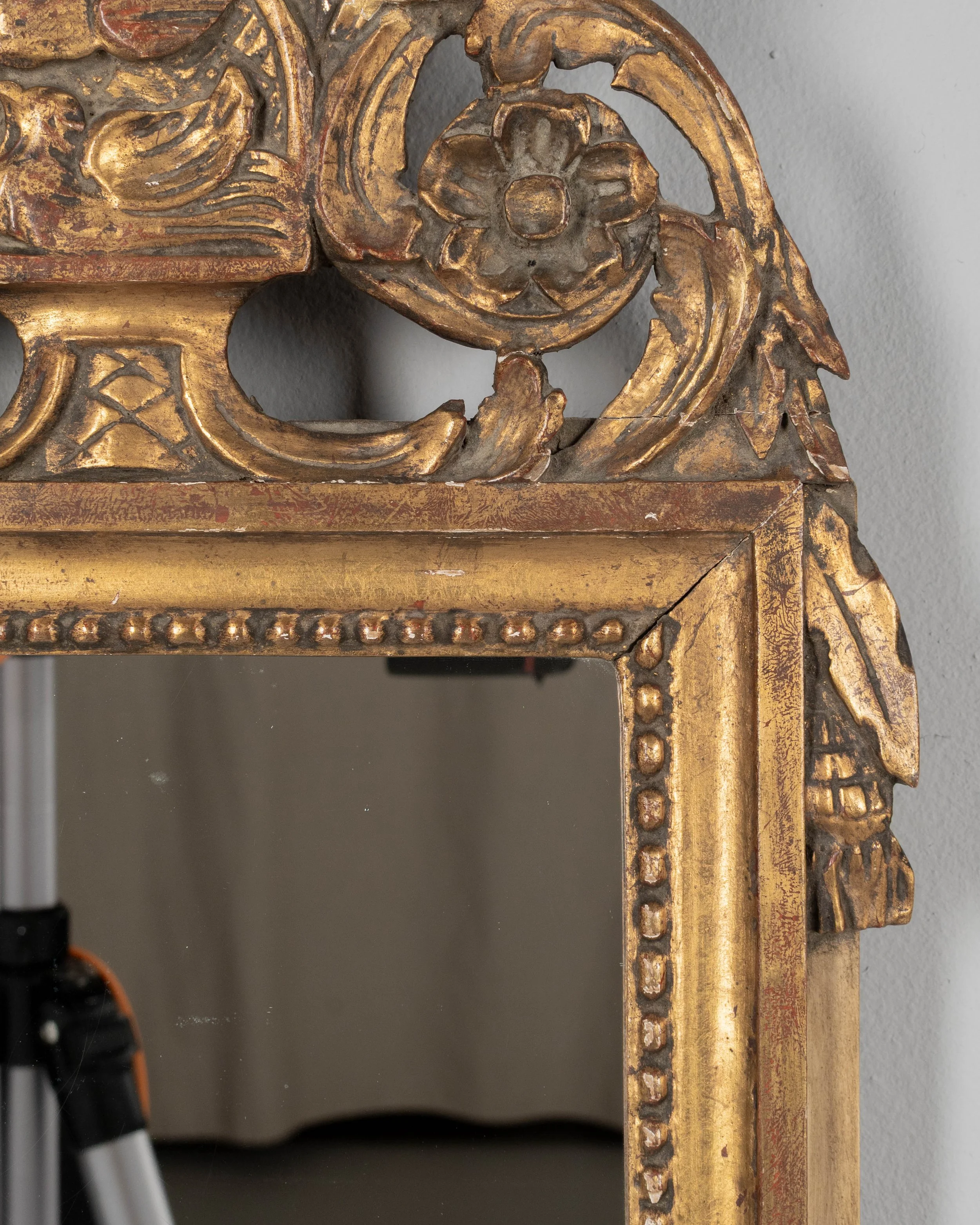 French Louis XVI Giltwood Bridal Mirror