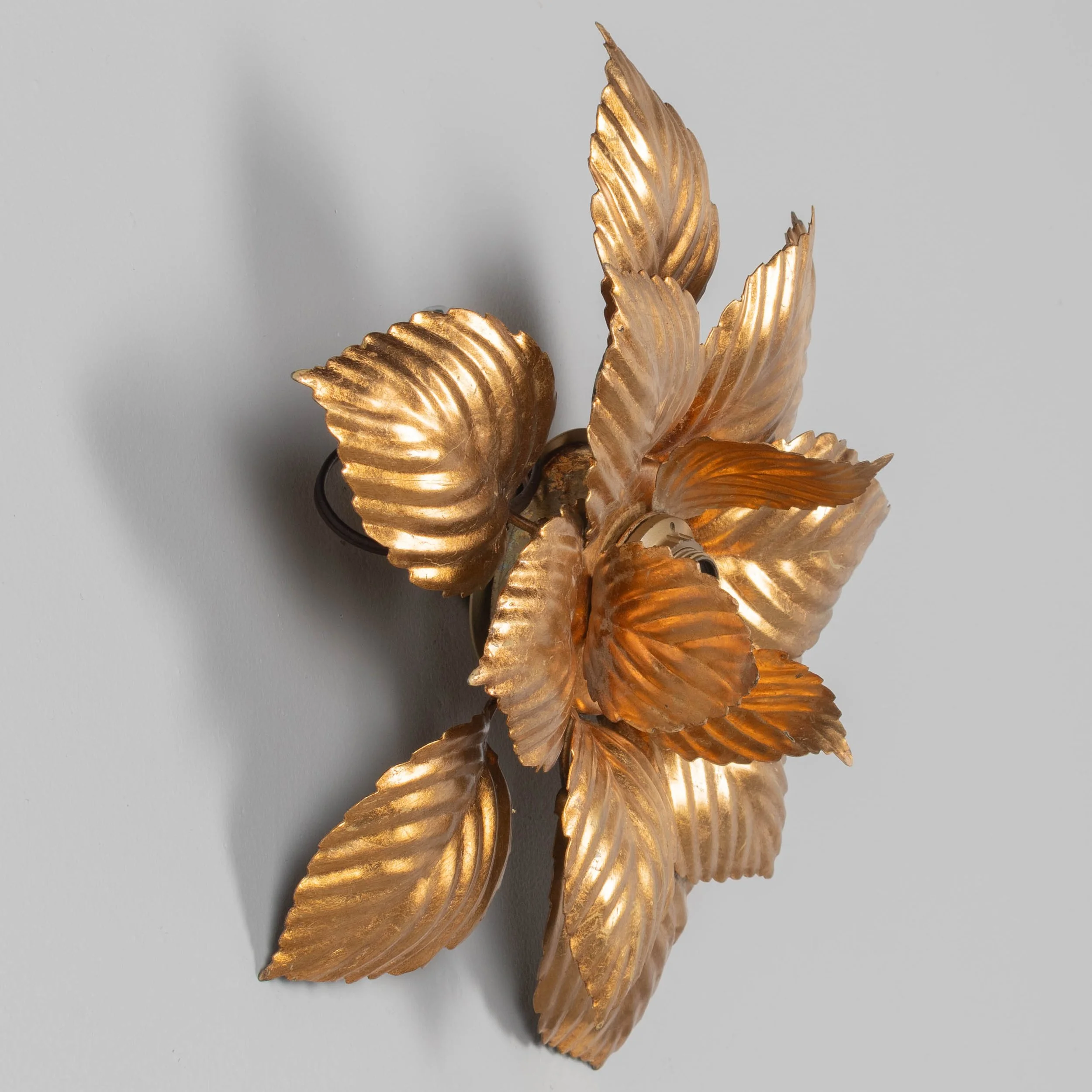 Gilt Tôle Ceiling Light or Wall Sconce