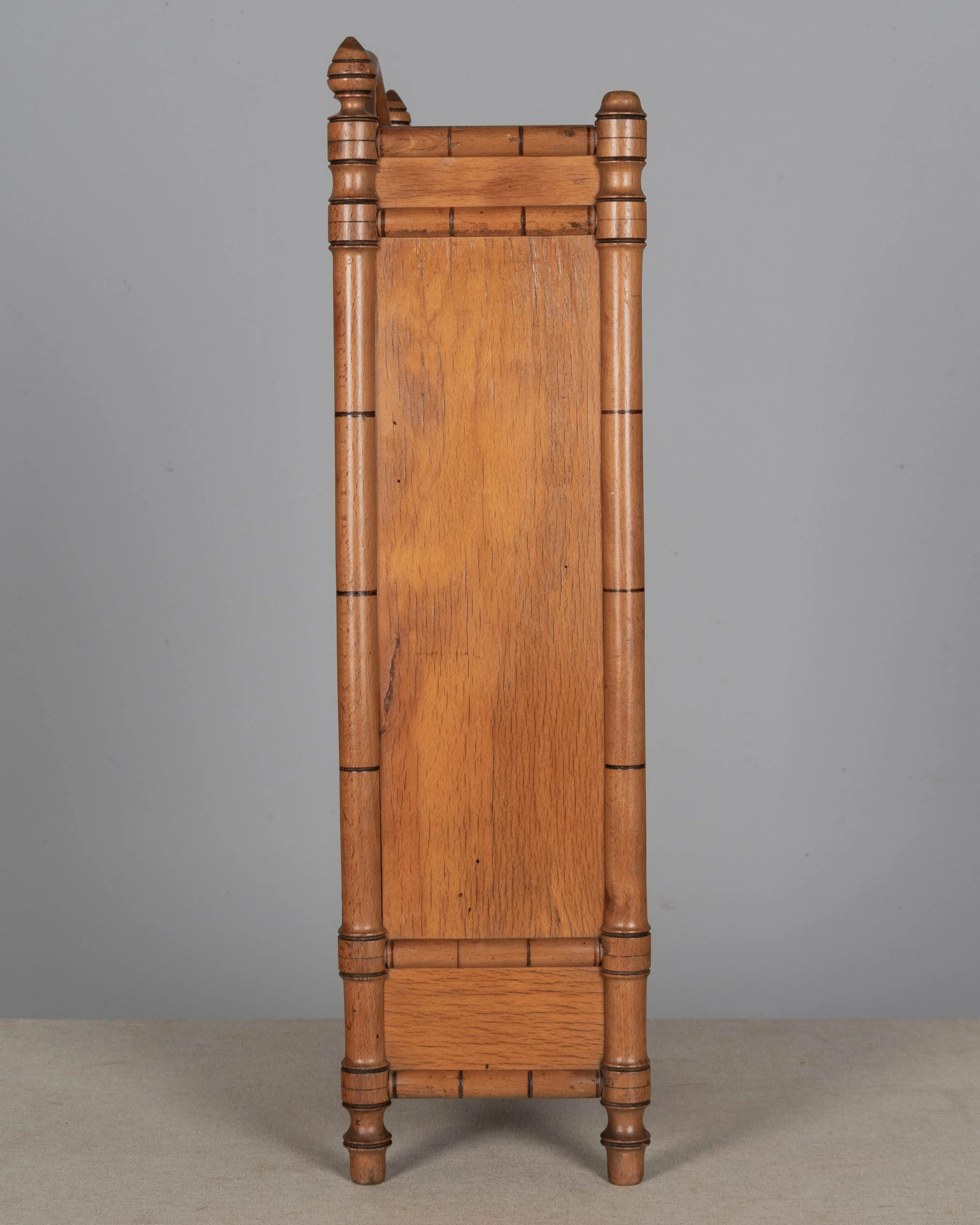 French Faux Bamboo Miniature Armoire