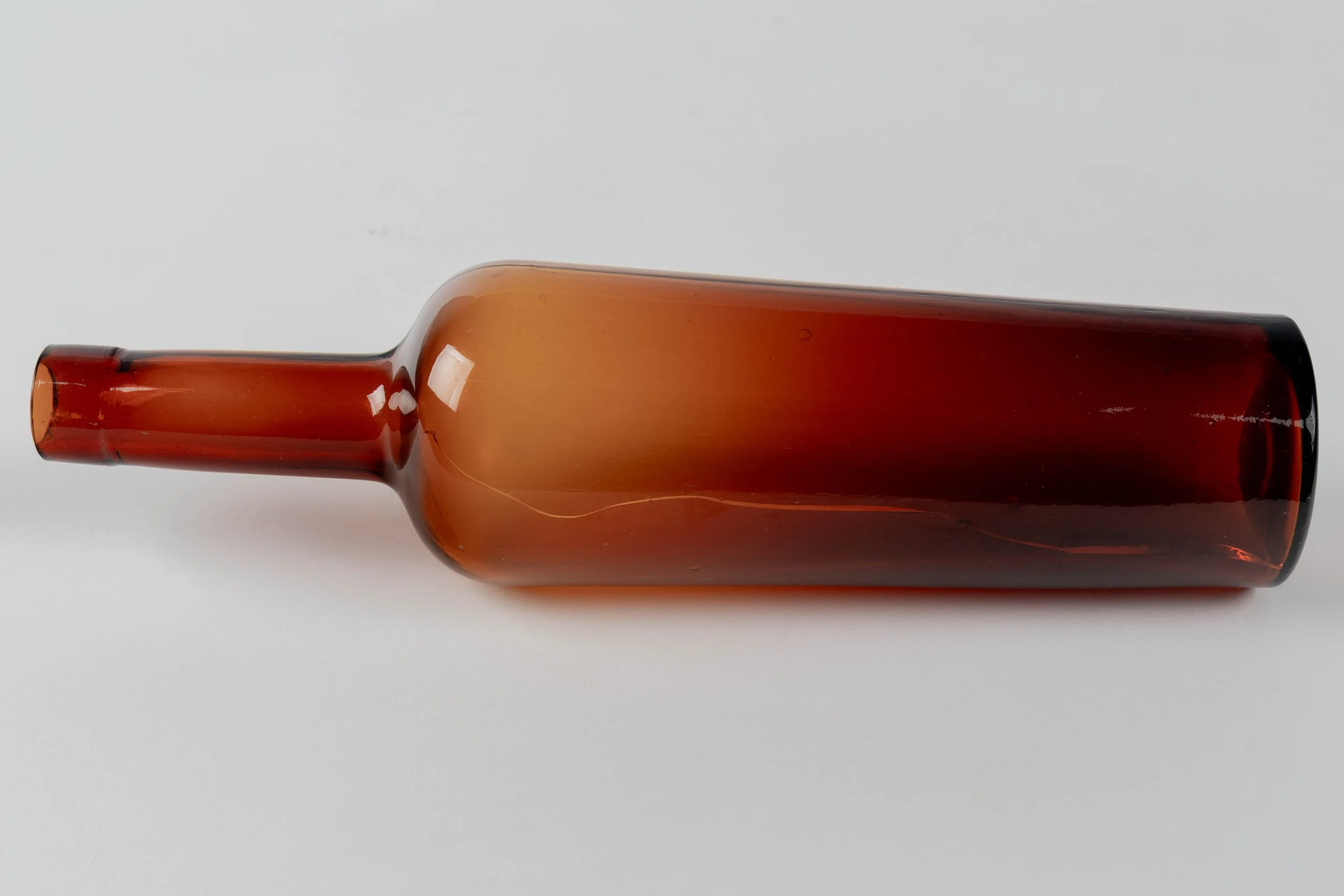 French Amber Glass Medicine Bottles