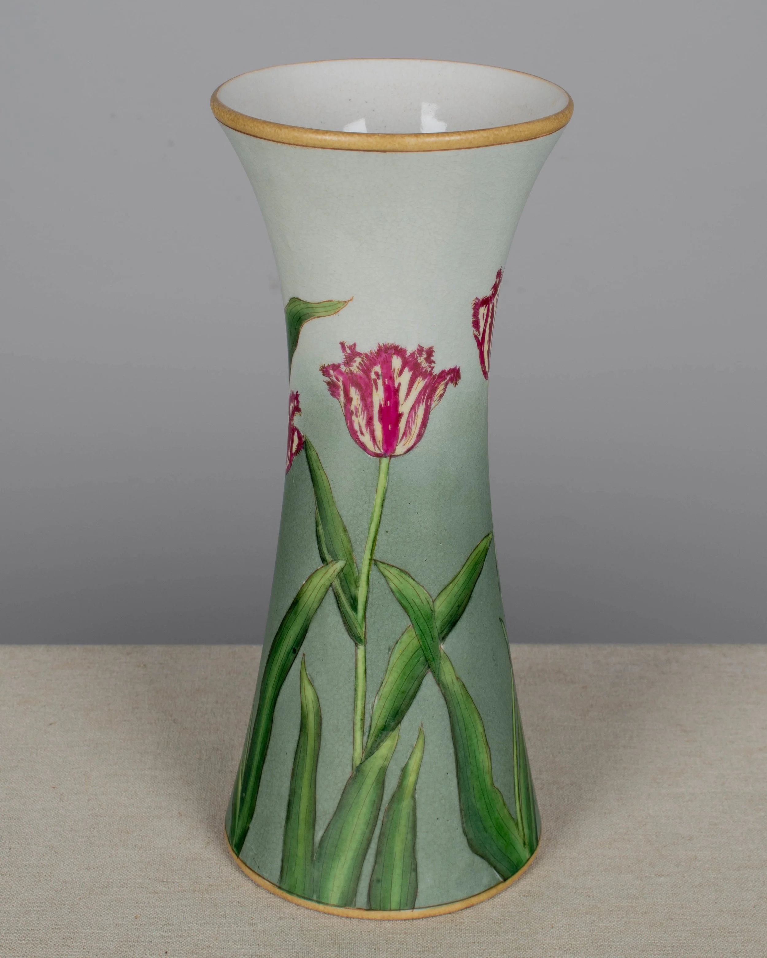 French Art Nouveau Ceramic Tulip Vase
