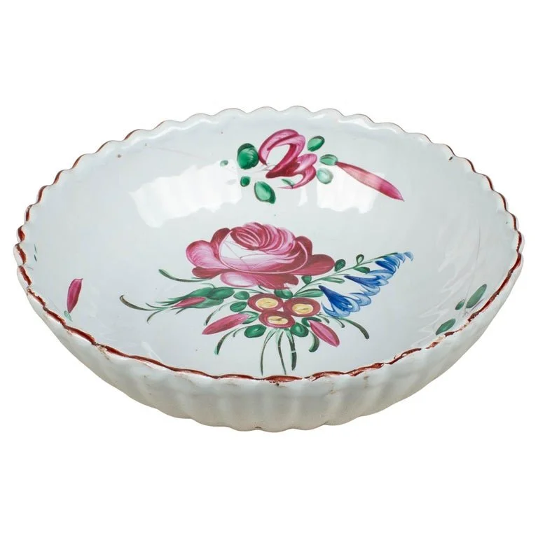 19th Century French Lunéville Saint Clément Faience Bowl