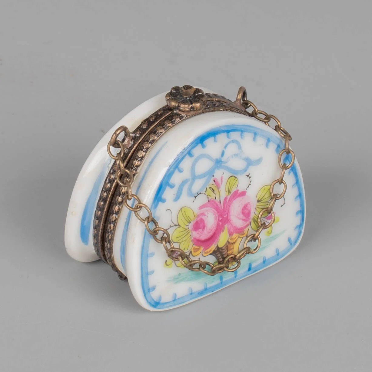 Limoges French Hand Painted Porcelain Boxes, Set of 5