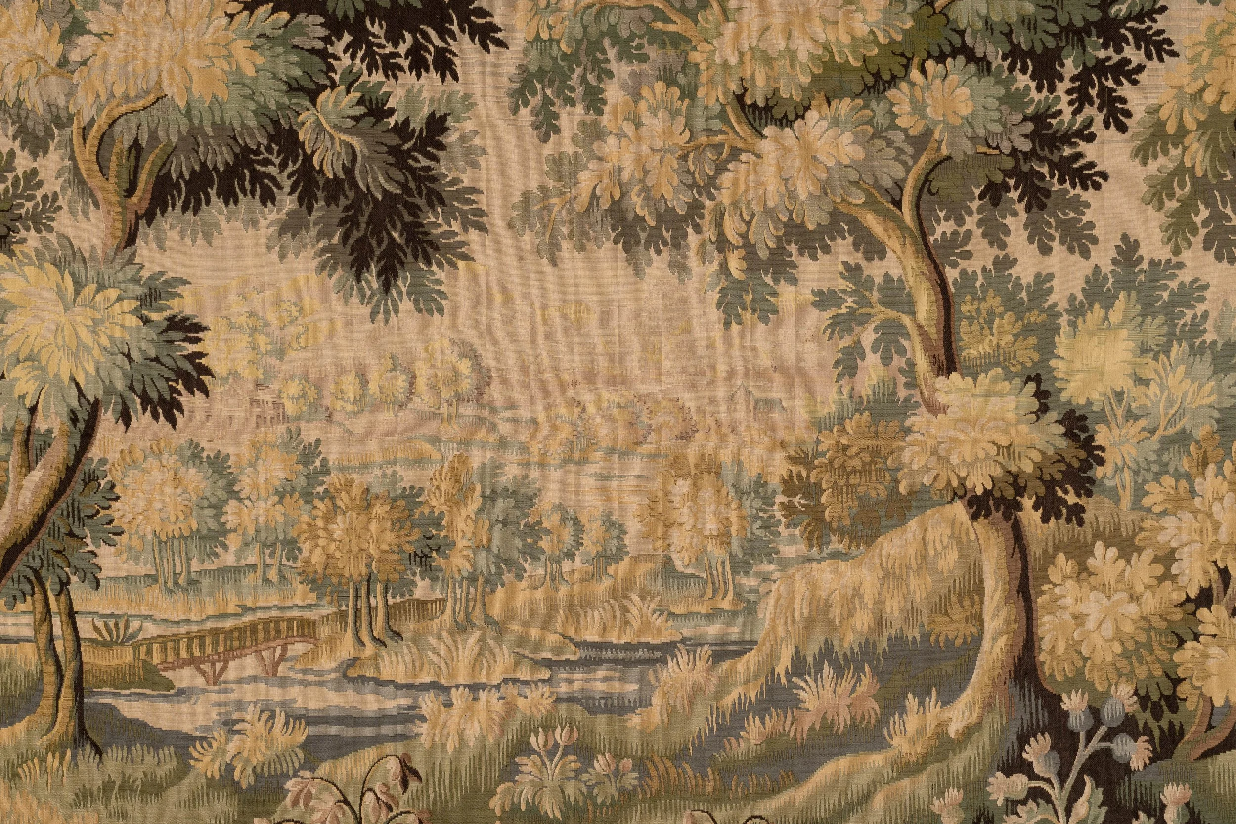 19th Century French Aubusson Verdure Tapestry