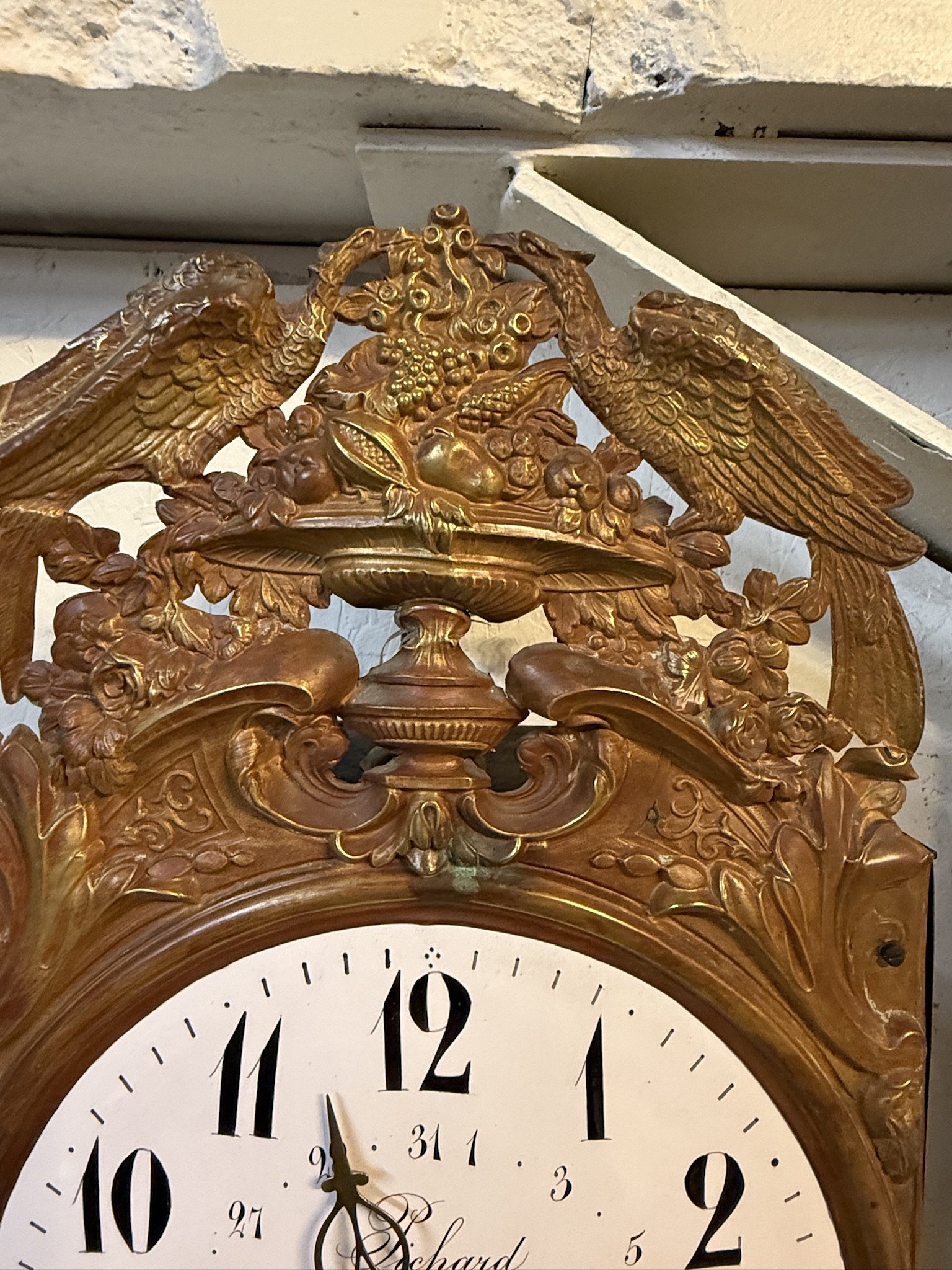 19th c. French Morbier Clock or Comtoise Movement