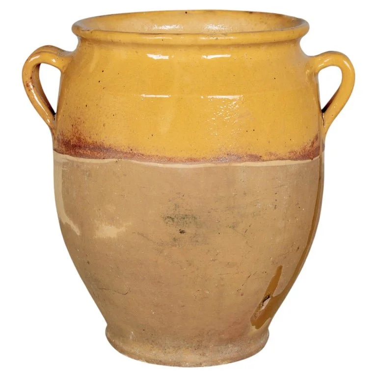 French Terracotta Vase or Pot à Confit 12"H