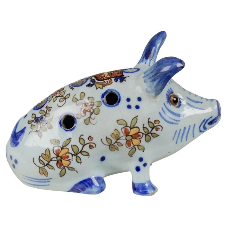 Desvres Fourmaintraux French Faience Pique Fleurs Bud Vase