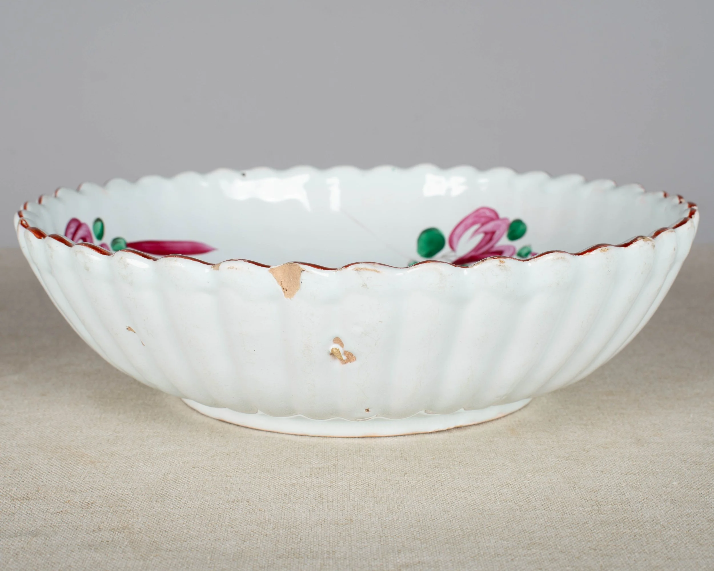 19th Century French Lunéville Saint Clément Faience Bowl