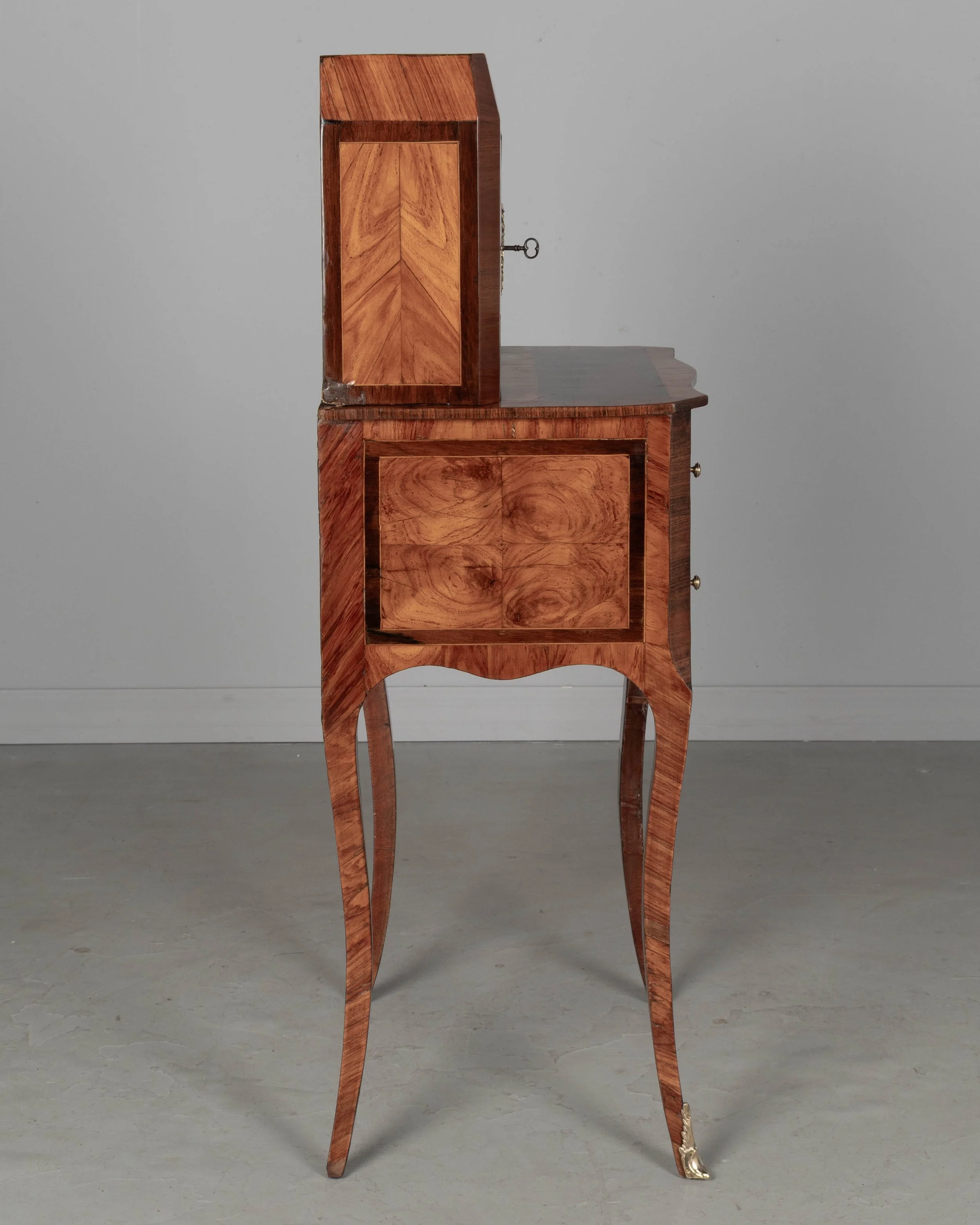 18th Century Louis XVI Marquetry Bonheur Du Jour Table