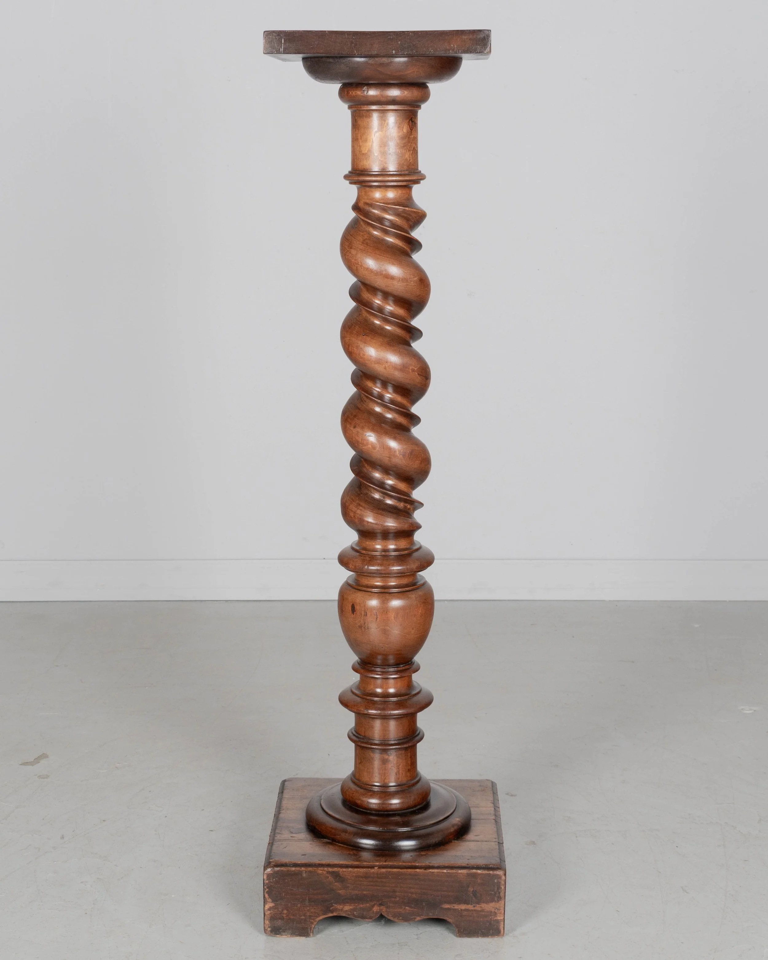 19th Century French Louis XIII Revival Barley Twist Column Pedestal