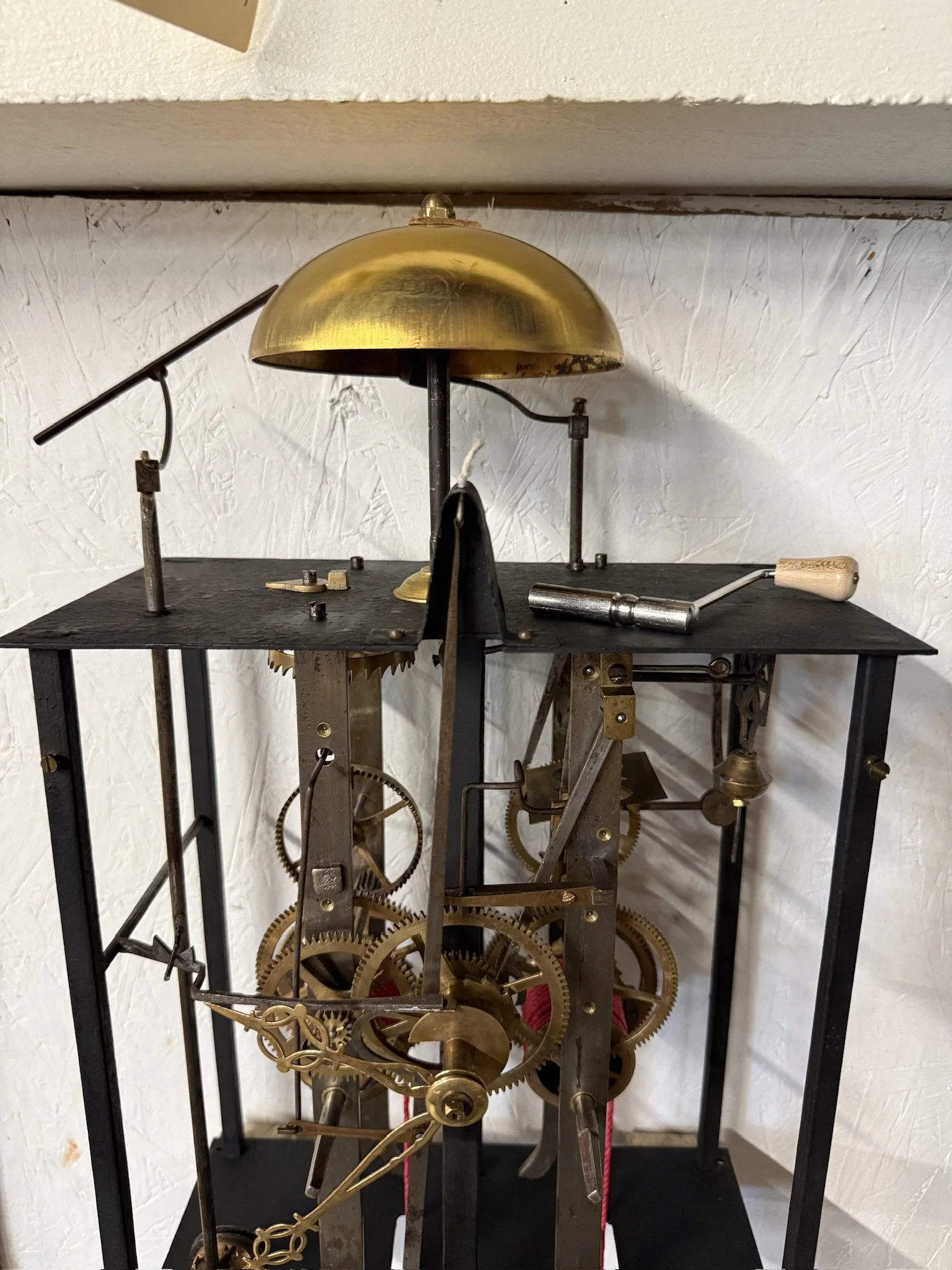 A late 19th century Morbier works for a tall case clock from Boivin at Chateauroux