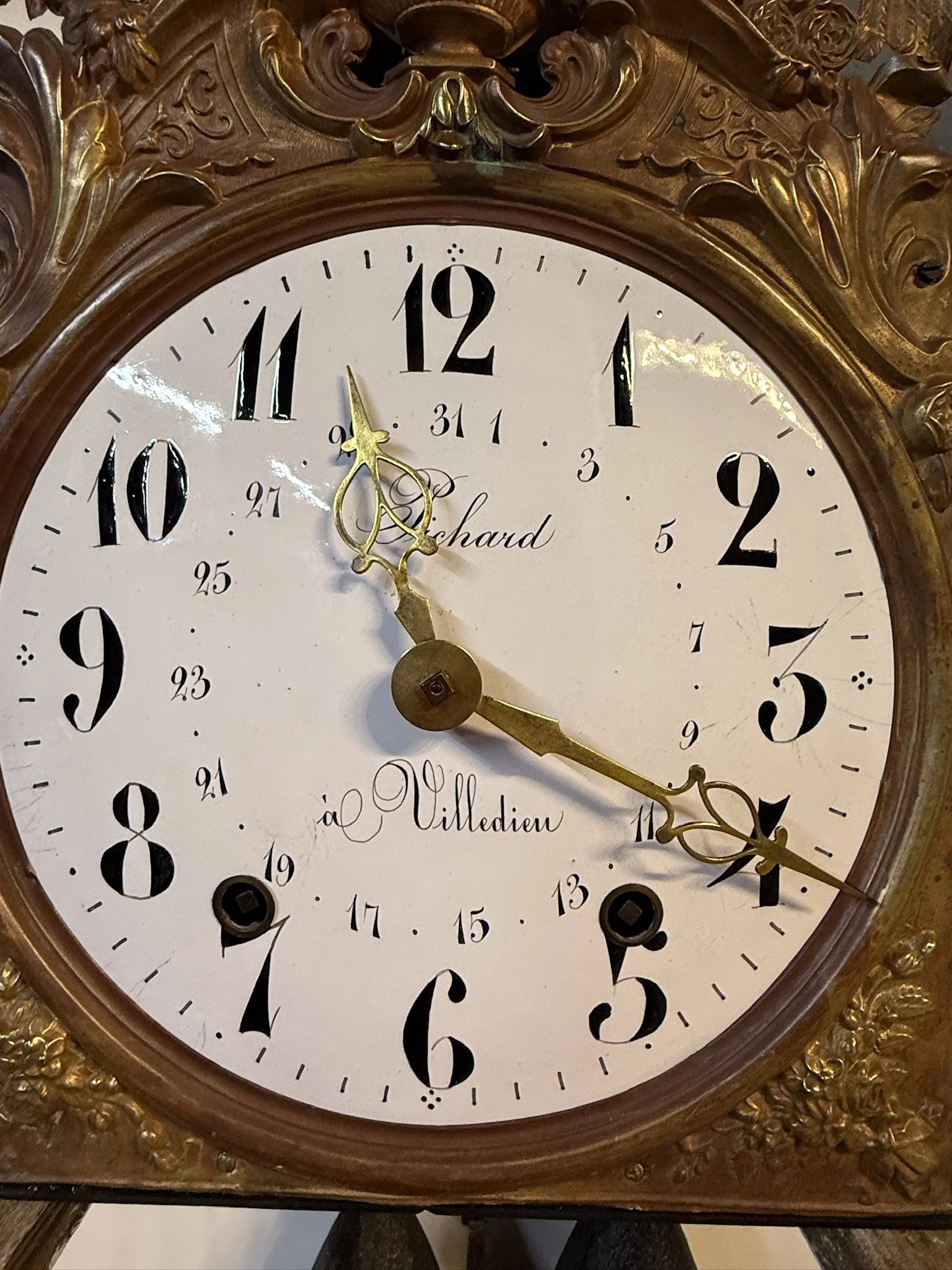 19th c. French Morbier Clock or Comtoise Movement