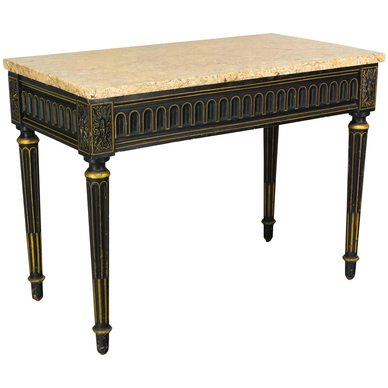 19th Century Louis XVI Style Ebonized Console