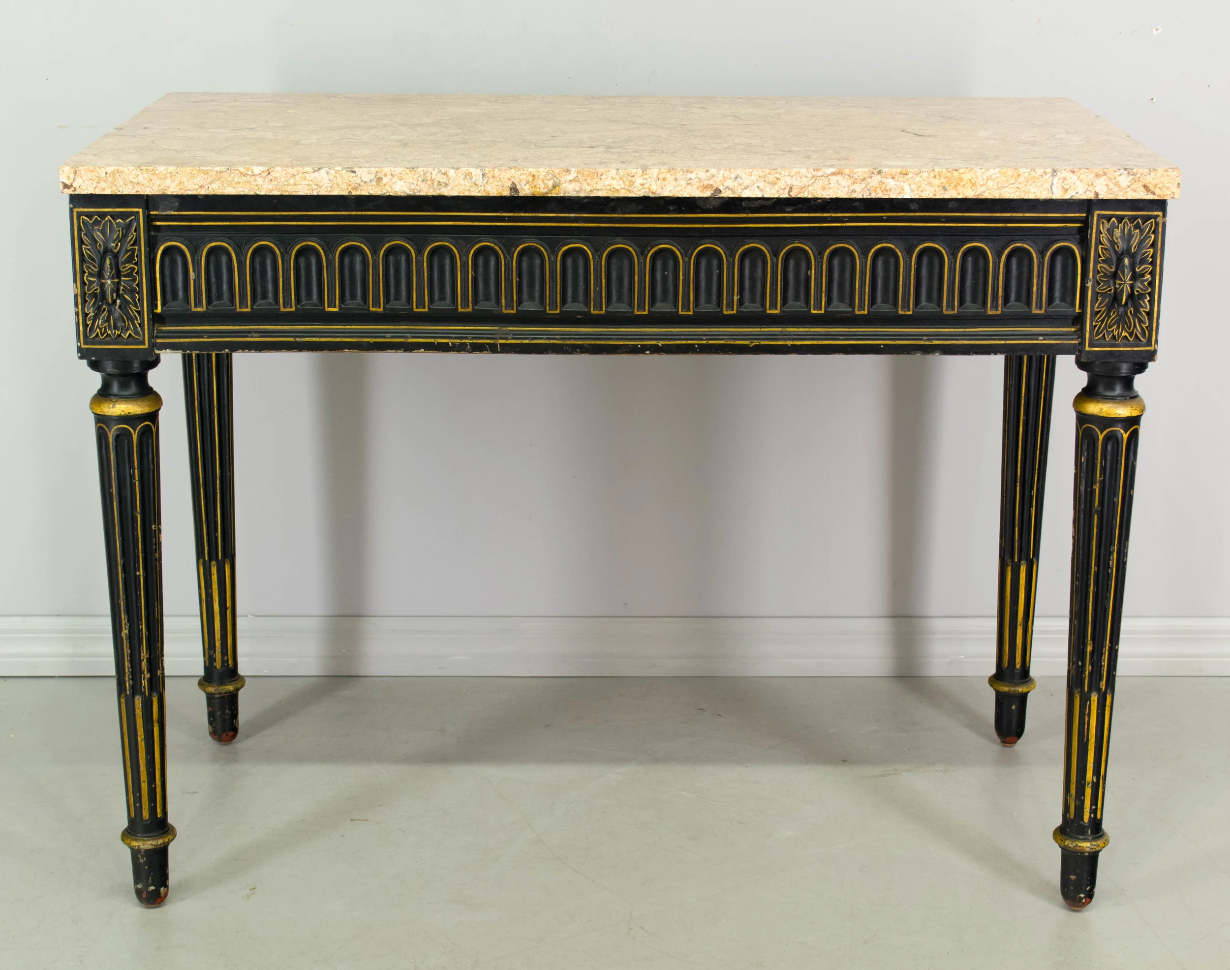 19th Century Louis XVI Style Ebonized Console