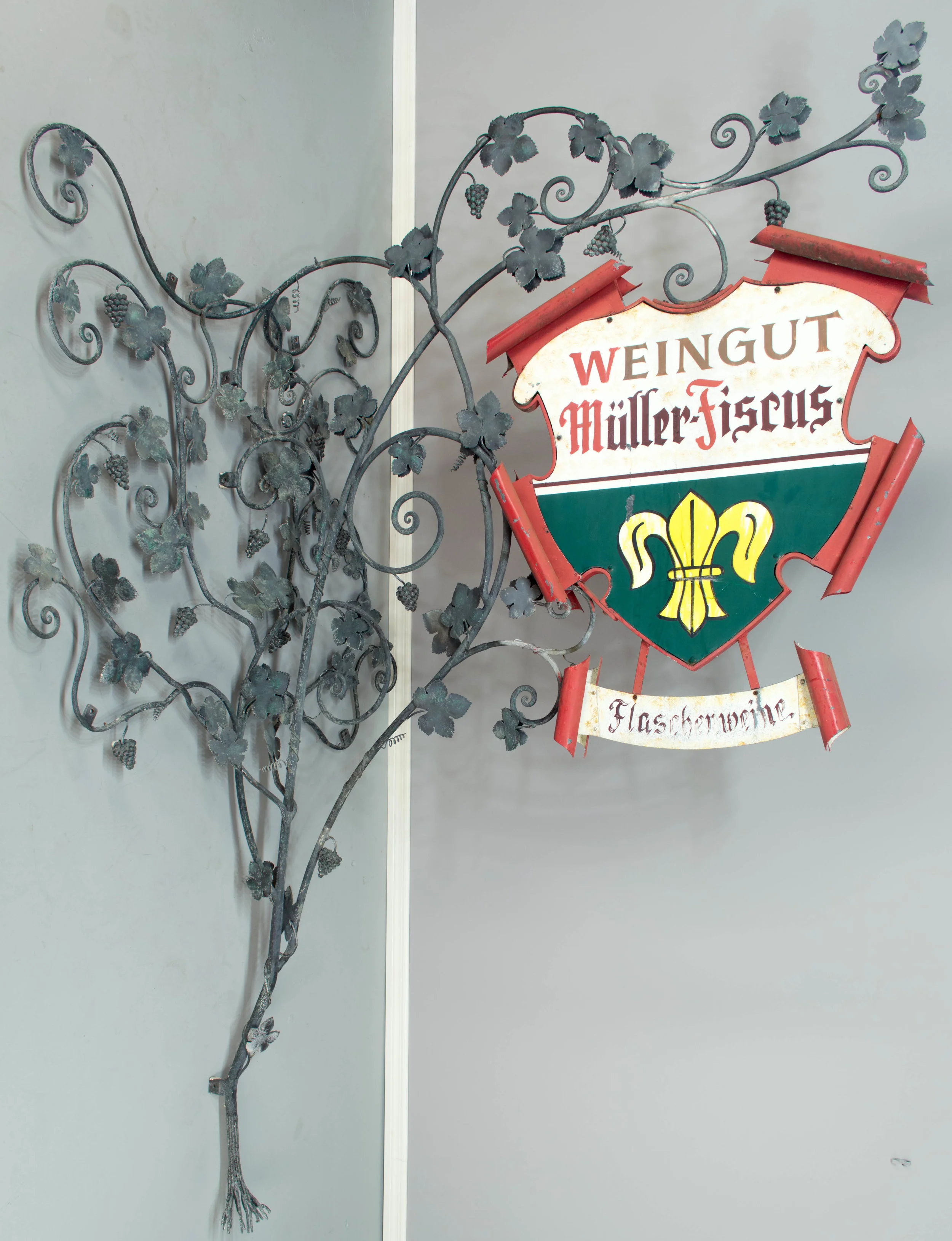 Large Wrought Iron Winery Sign