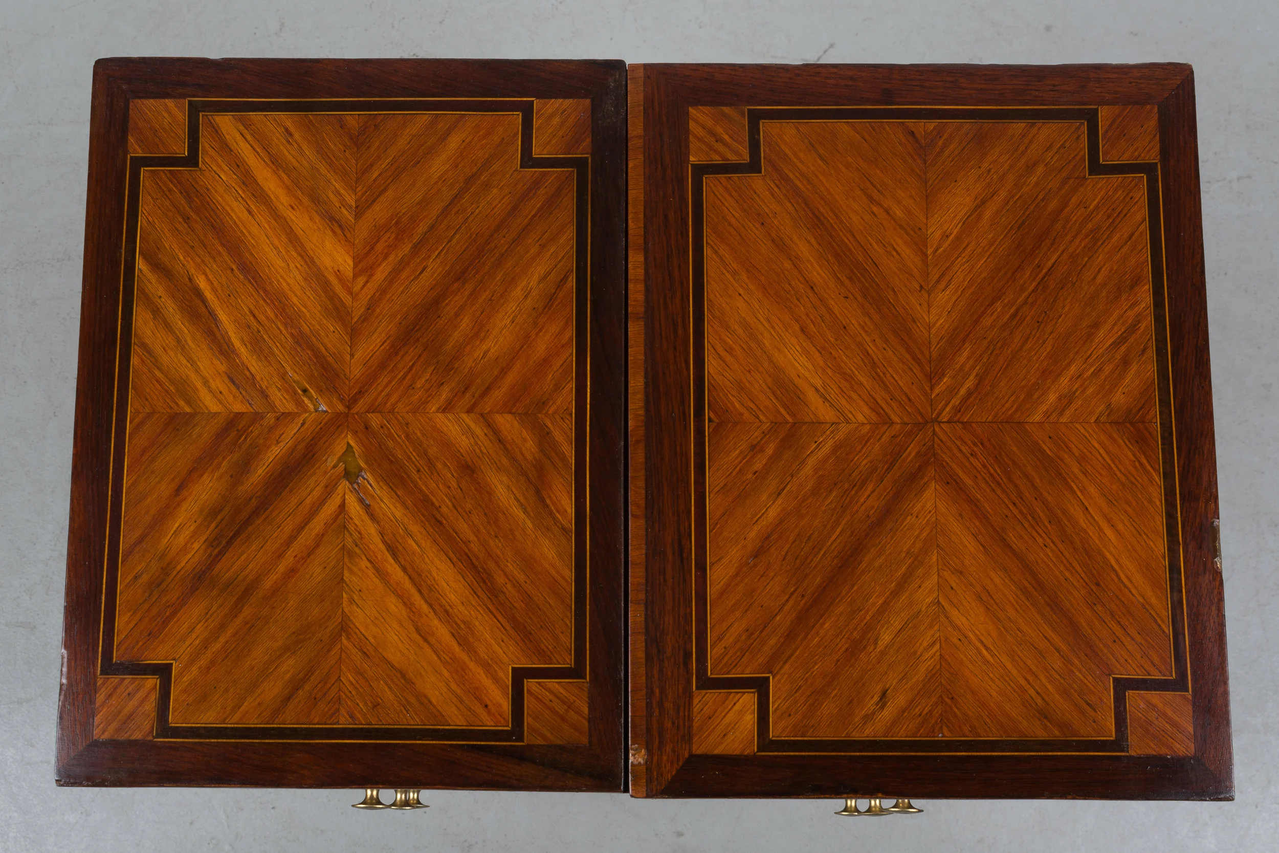 French Louis XVI Style Marquetry Side Table