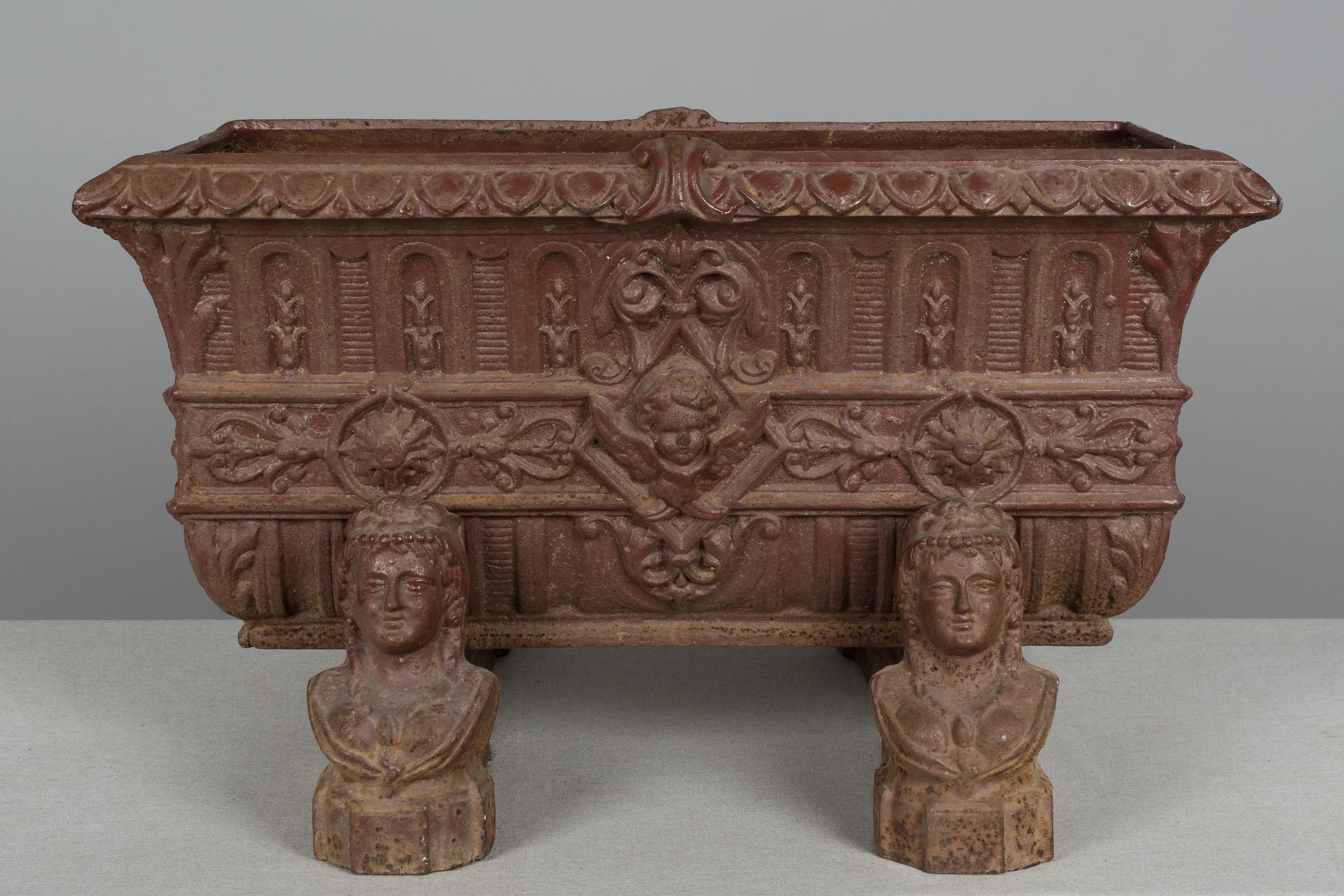 19th c. French Cast Iron Planter