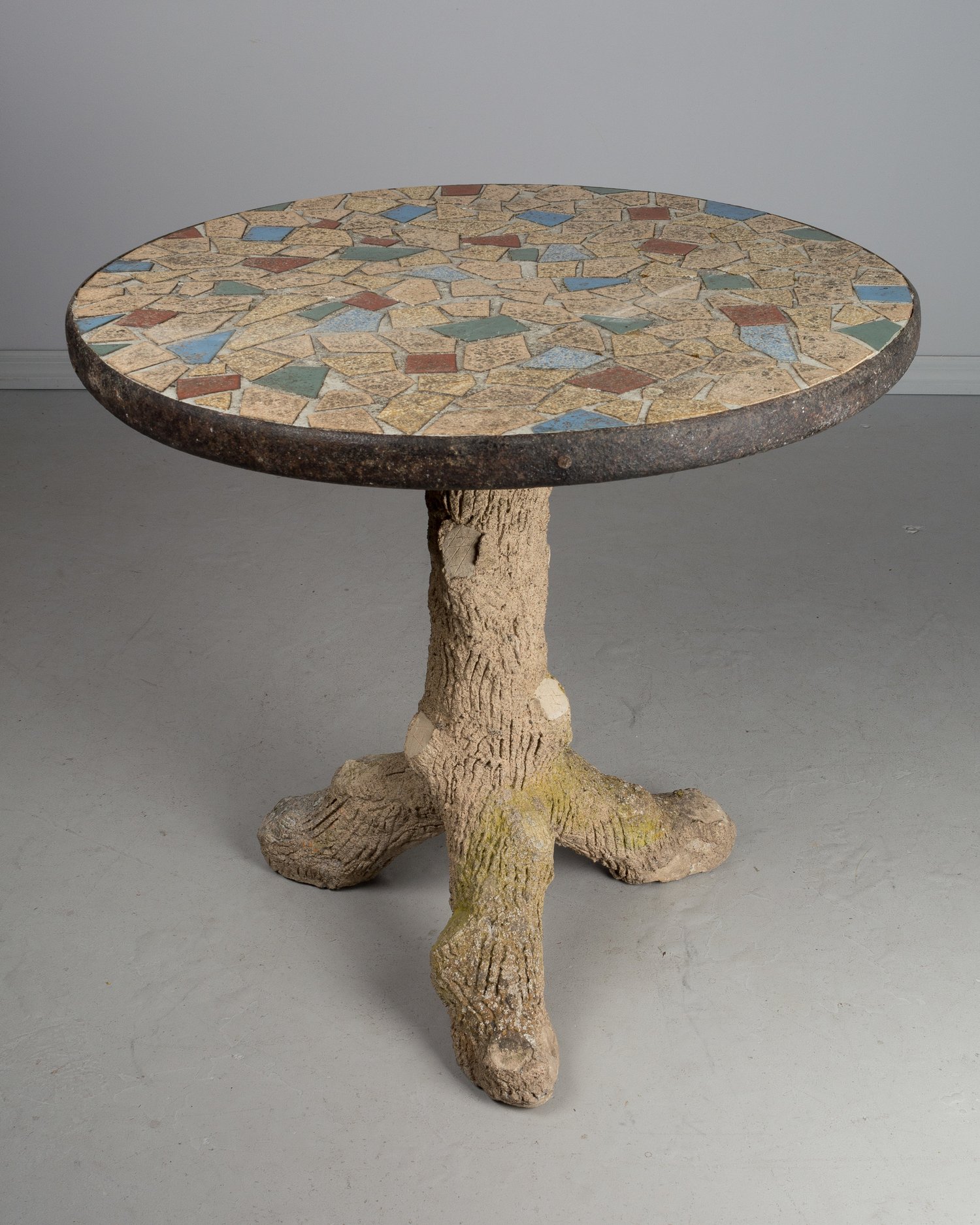 mosaic tile patio table on Olivier Fleury Antiques French Architectural And Garden Antiques